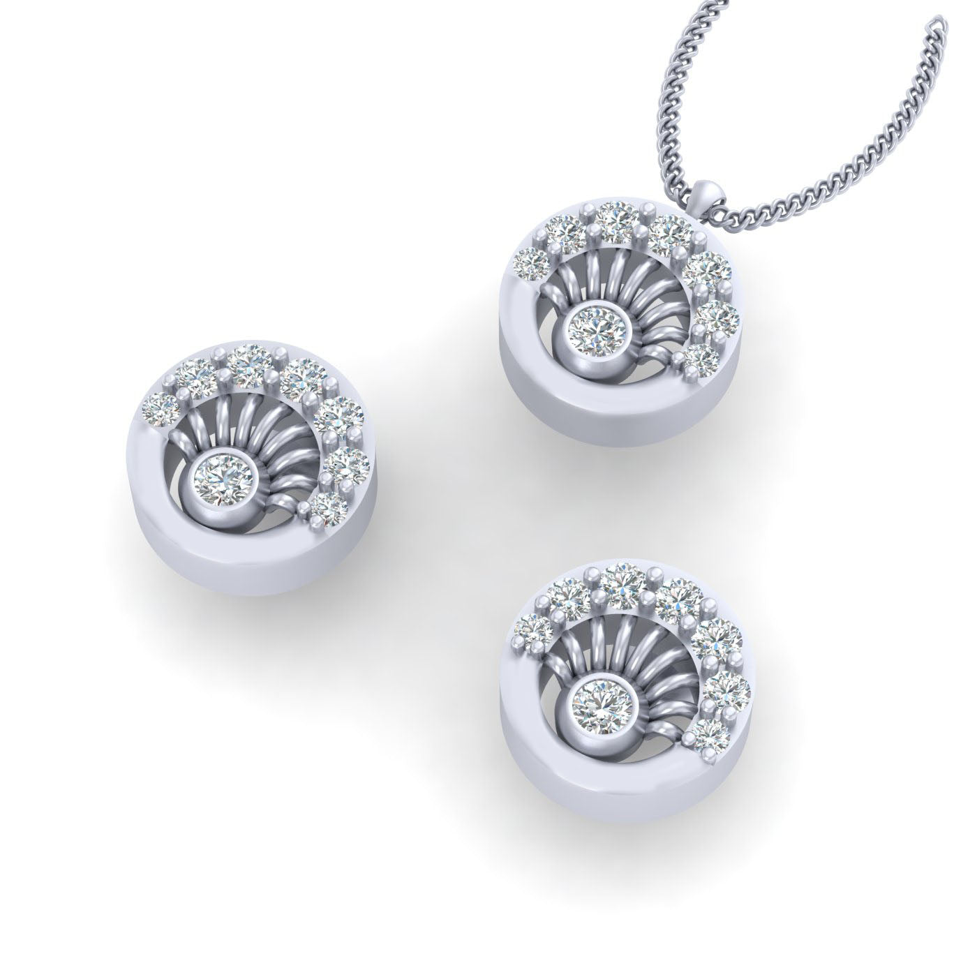 DIAMOND PENDANT EARRINGS GOLD