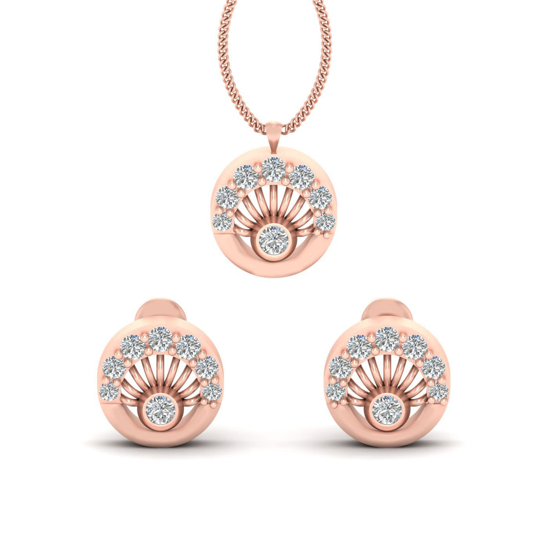 DIAMOND PENDANT EARRINGS GOLD