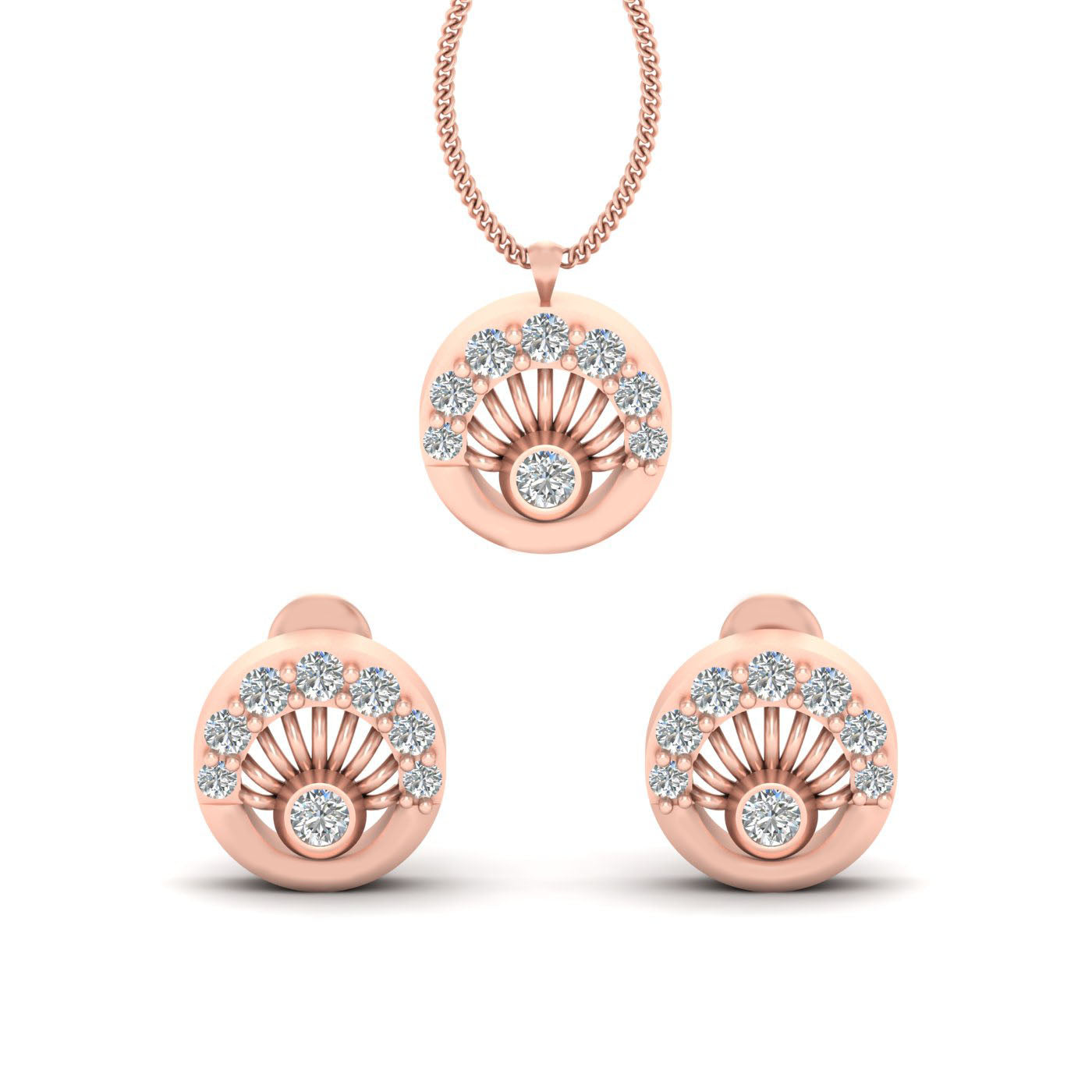 DIAMOND PENDANT EARRINGS GOLD