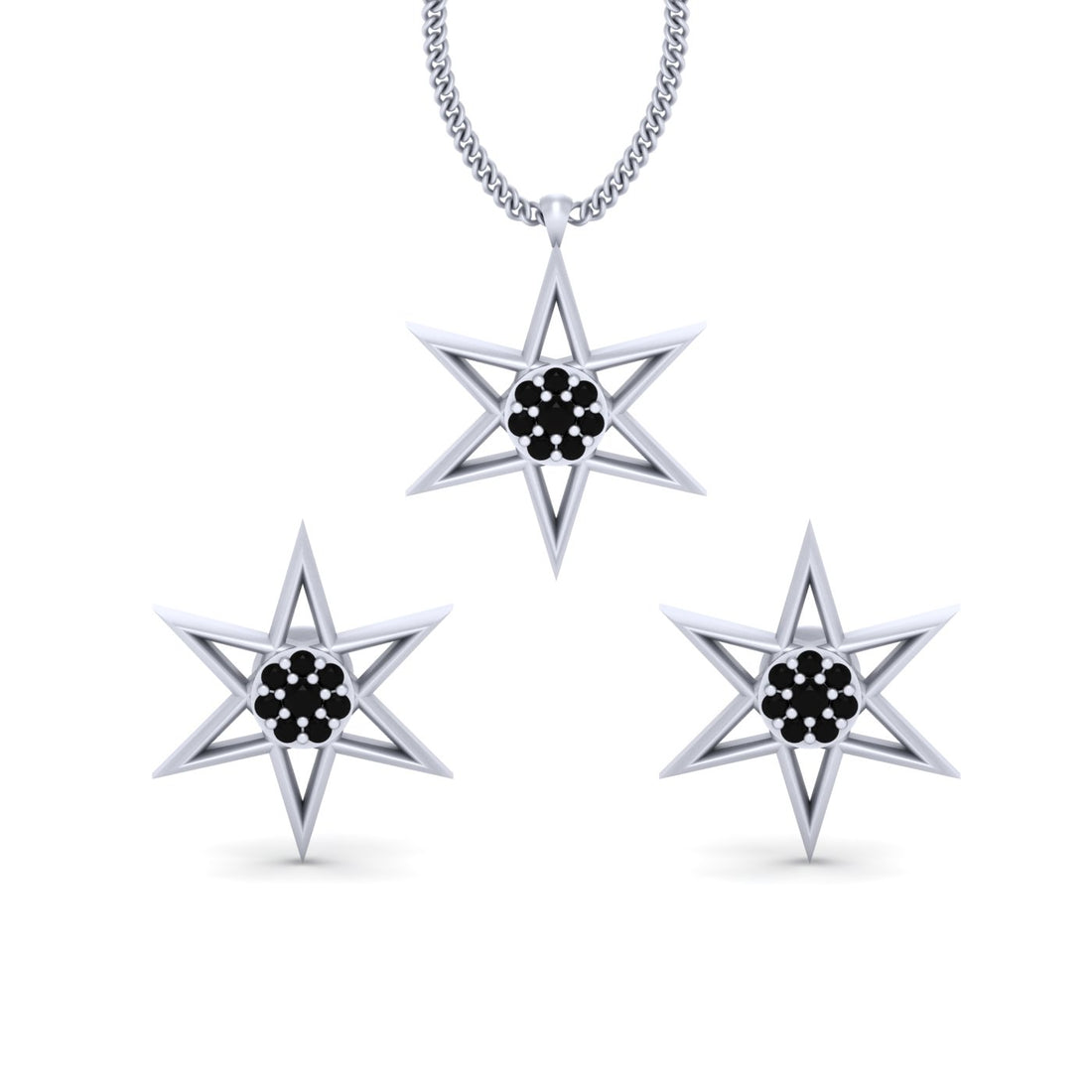 STAR PENDANT EARRINGS SET