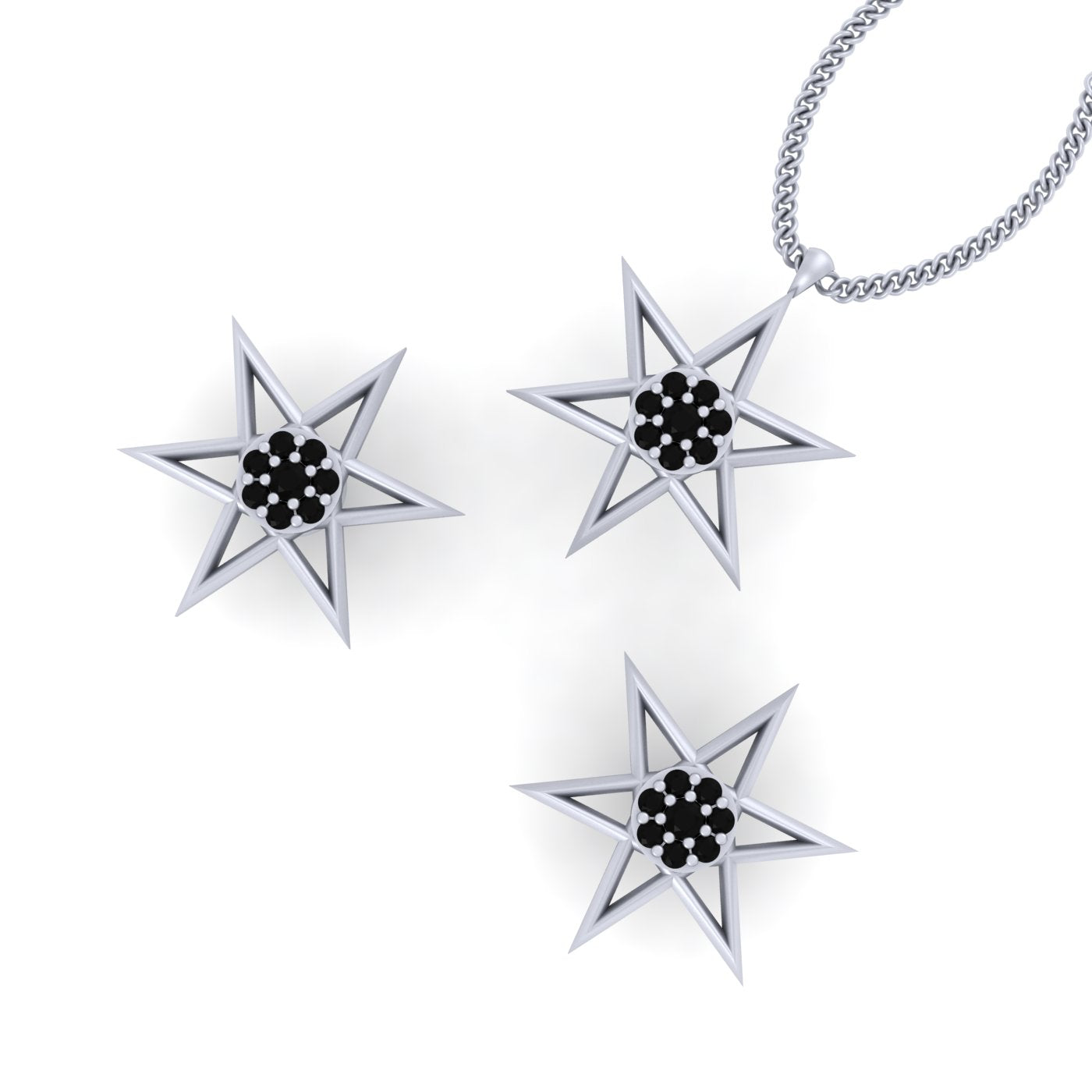 STAR PENDANT EARRINGS SET
