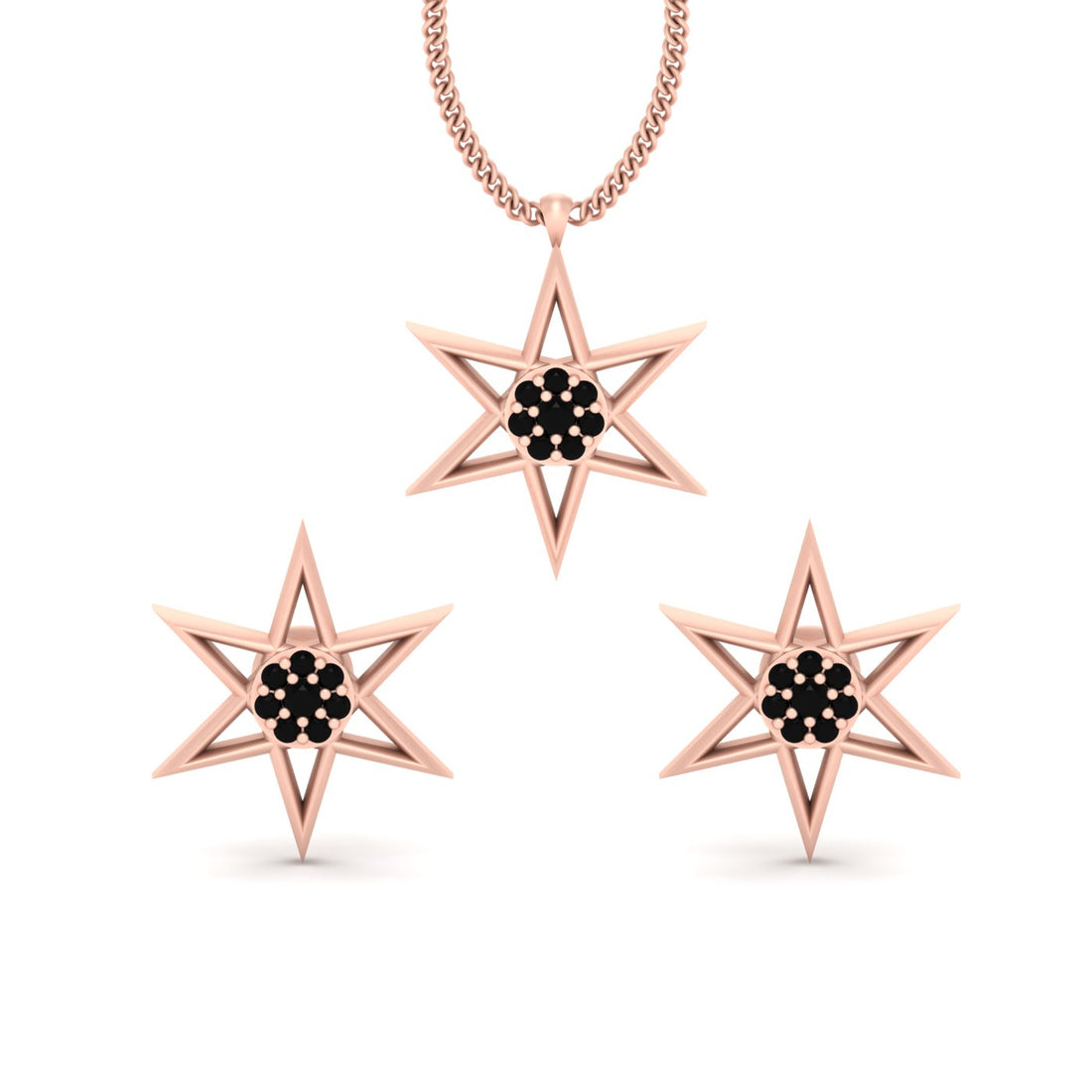 STAR PENDANT EARRINGS SET