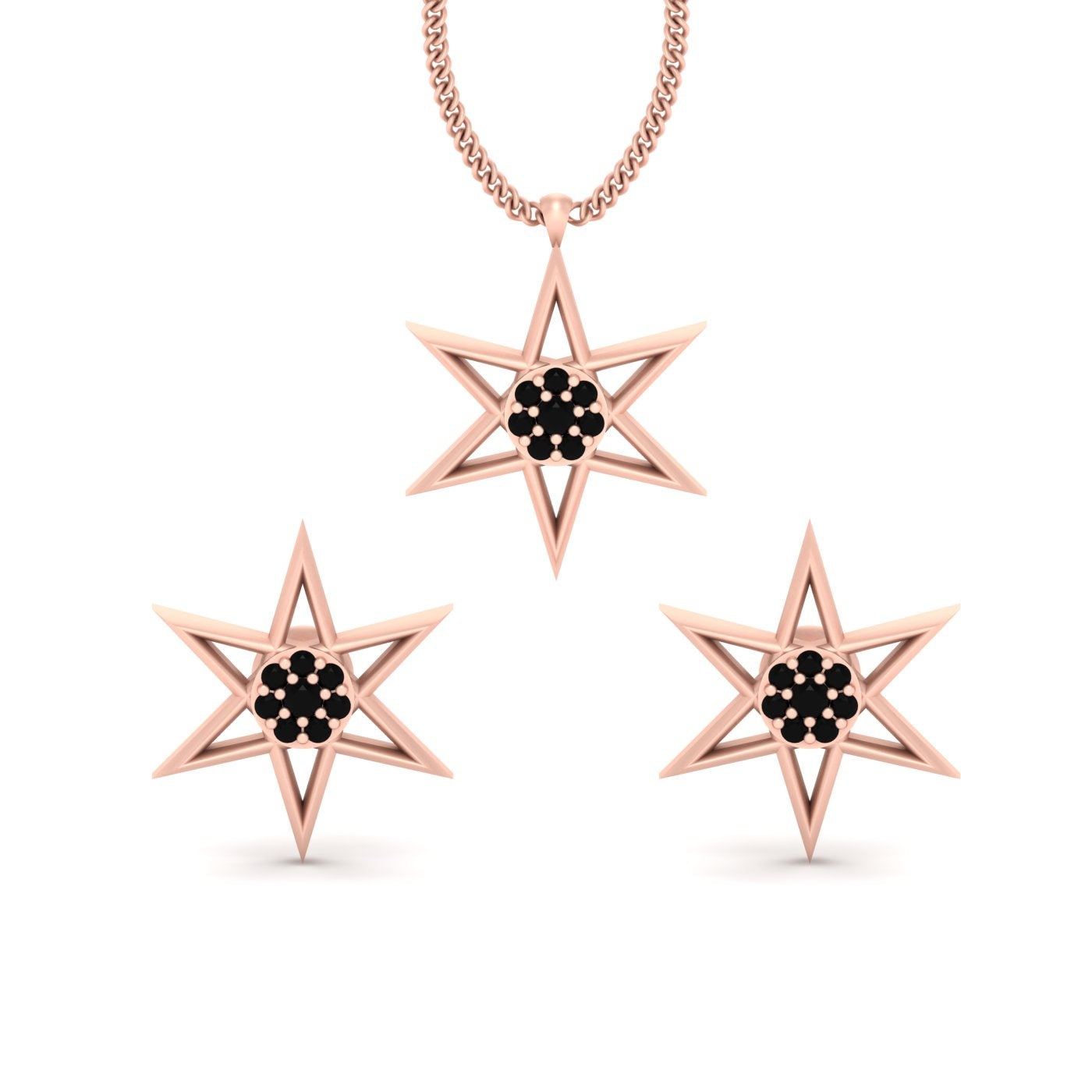 STAR PENDANT EARRINGS SET