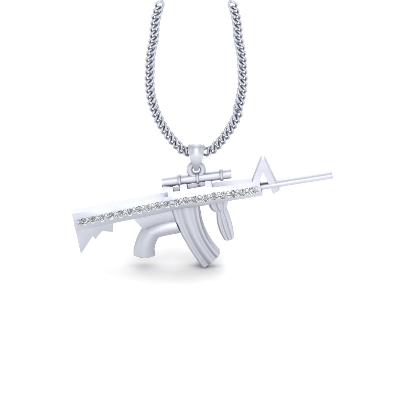 DIAMOND GUN PENDANT