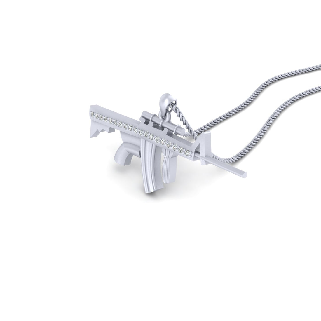 DIAMOND GUN PENDANT