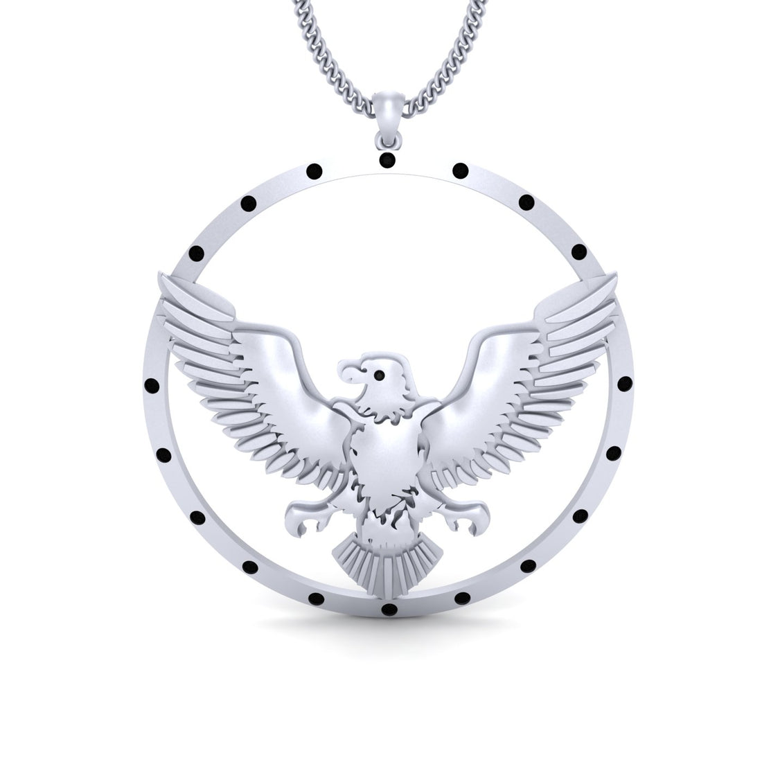 EAGLE PENDANT WHITE GOLD