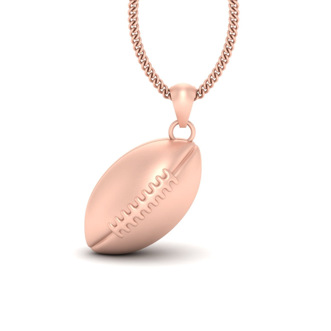 ROSE GOLD RUGBY BALL PENDANT