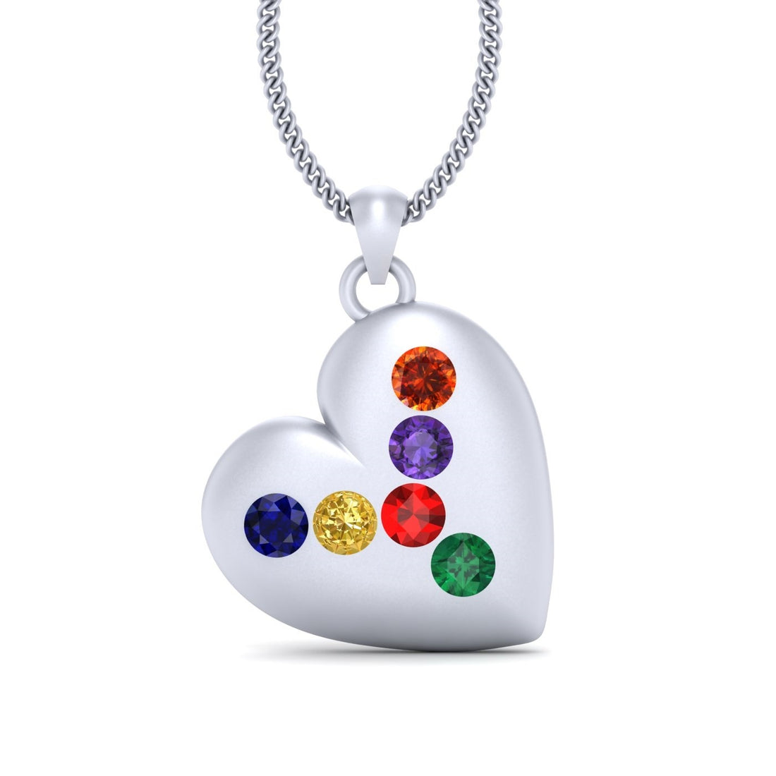 LGBTQ LESBIAN HEART PENDANT