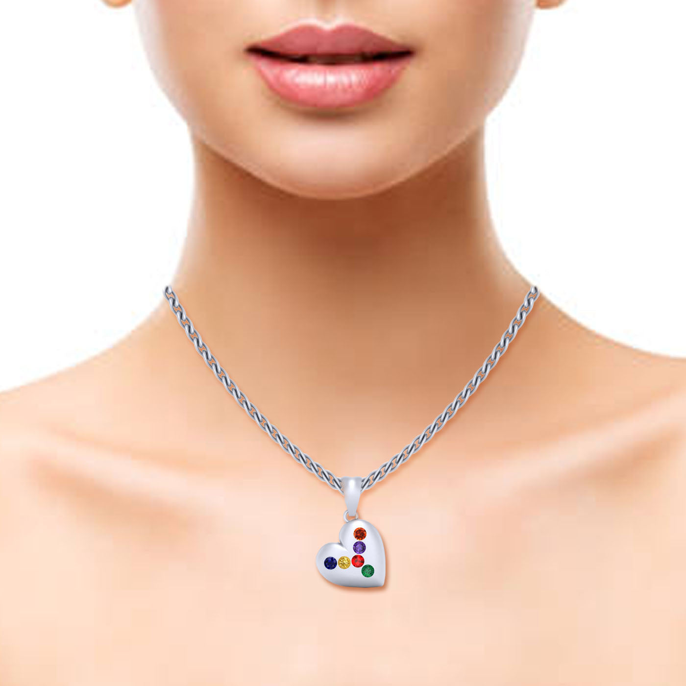 LGBTQ LESBIAN HEART PENDANT