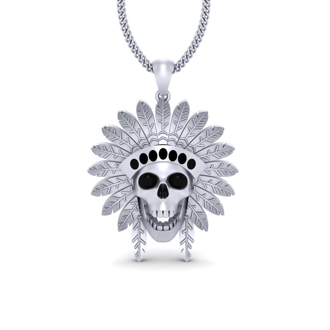 RED INDIAN SKULL PENDANT
