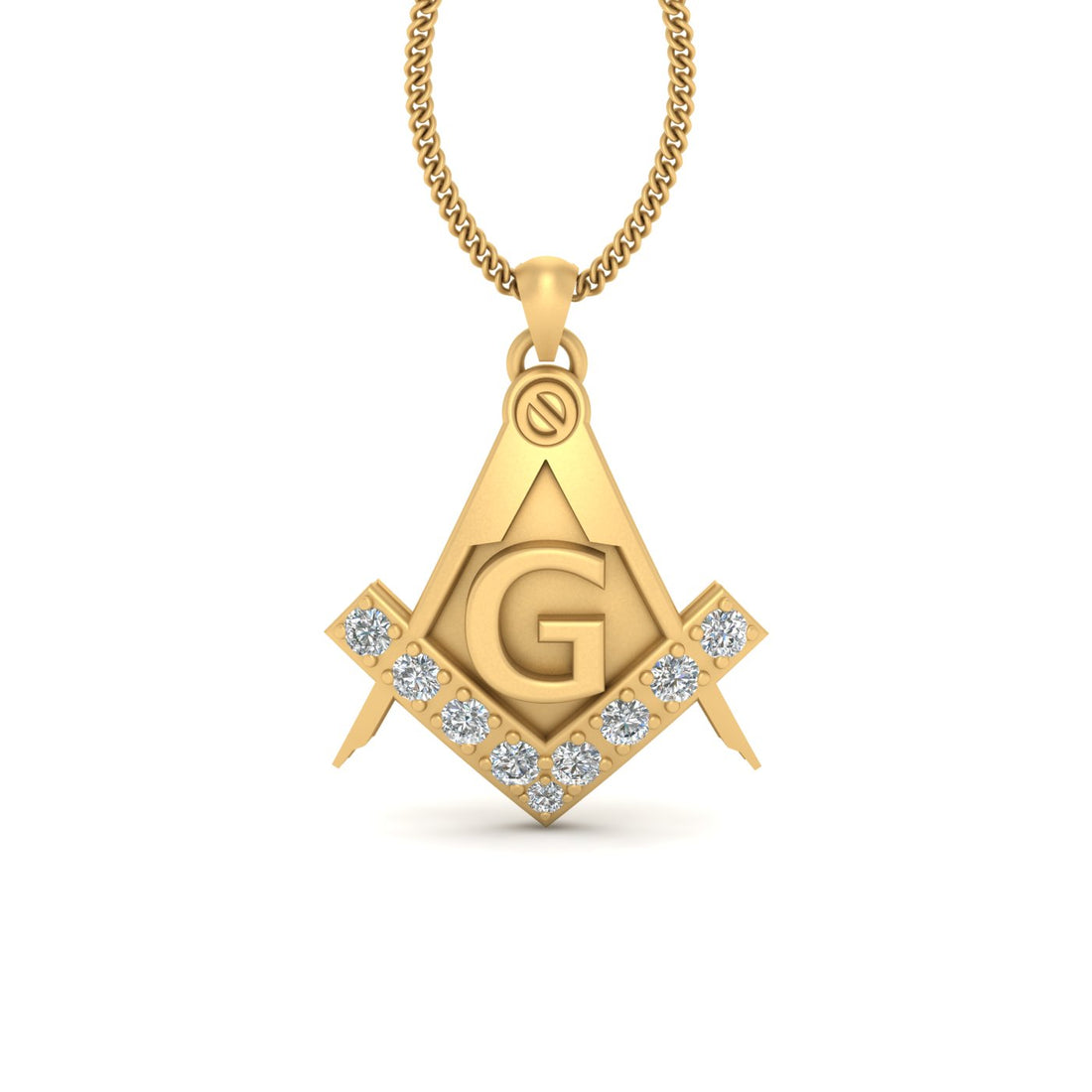 0.38CT DIAMOND MASONIC PENDANT