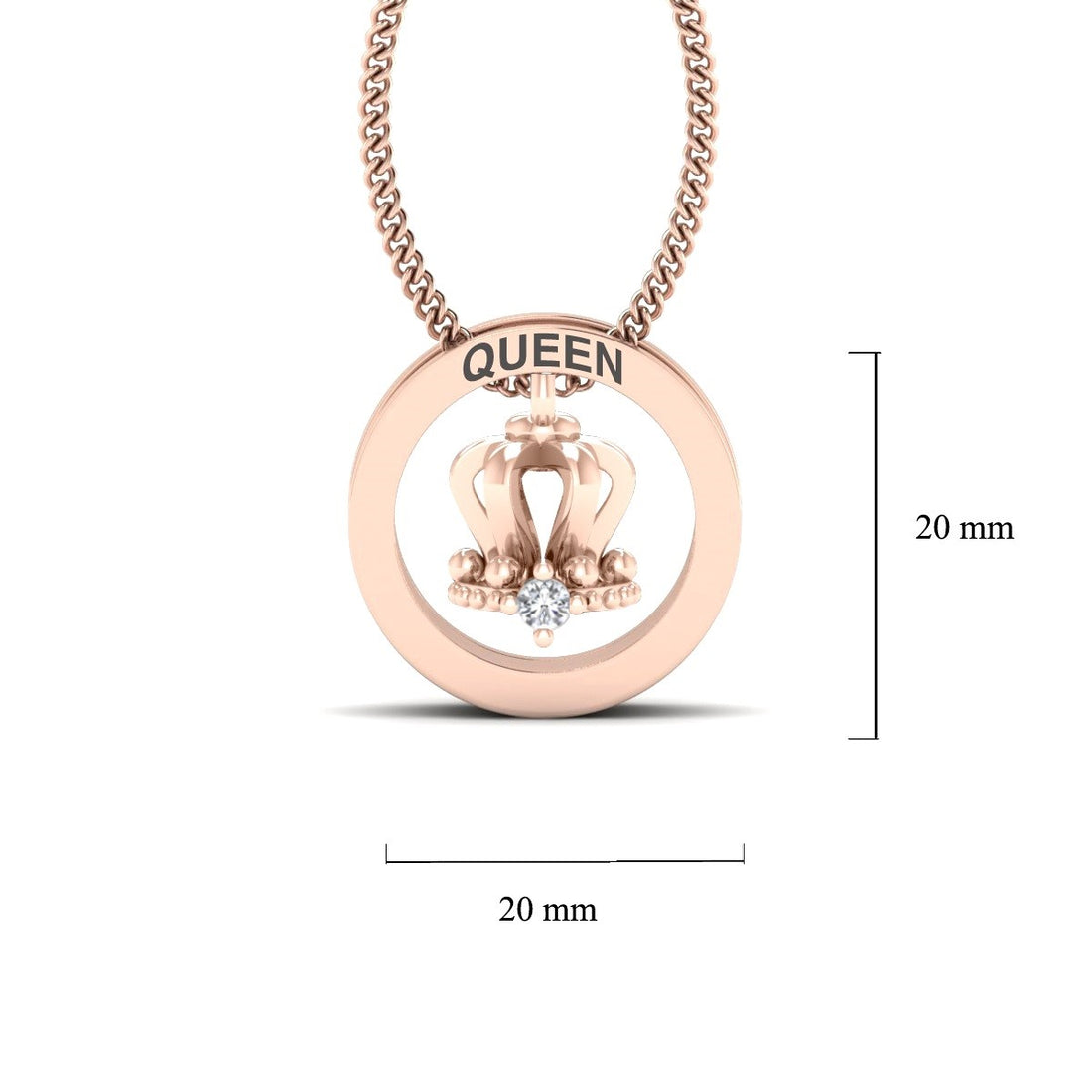 QUEEN CROWN PENDANT LOCKET