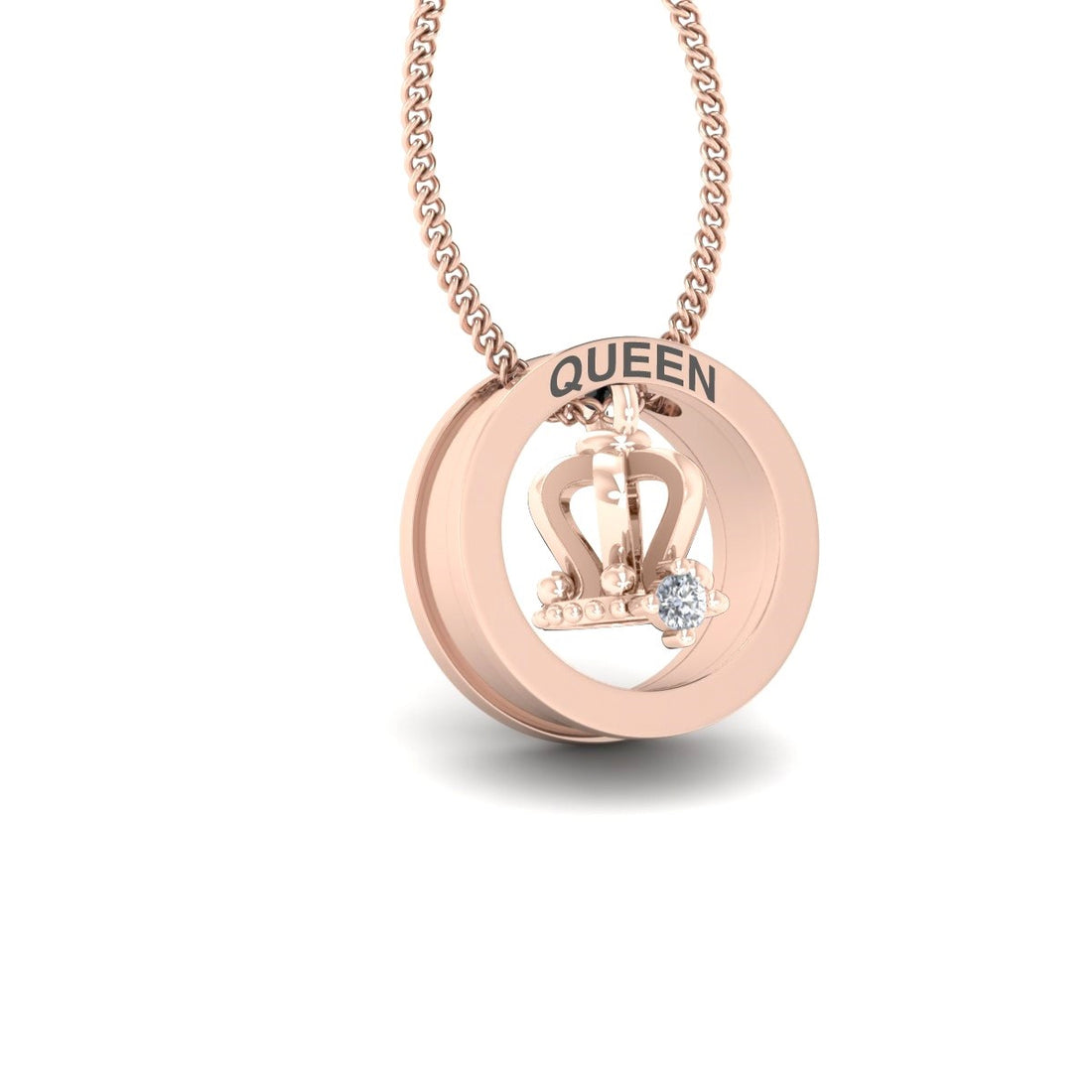 QUEEN CROWN PENDANT LOCKET
