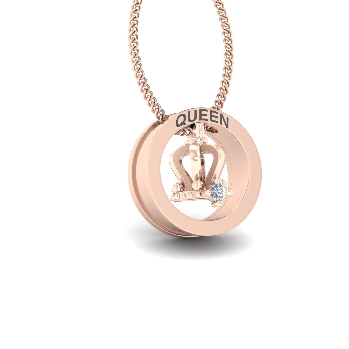 QUEEN CROWN PENDANT LOCKET