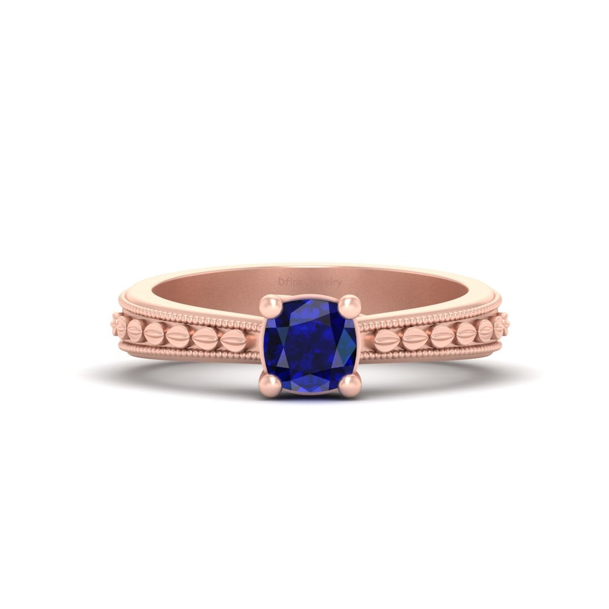 TRELLIS SET SAPPHIRE ENGAGEMENT RING