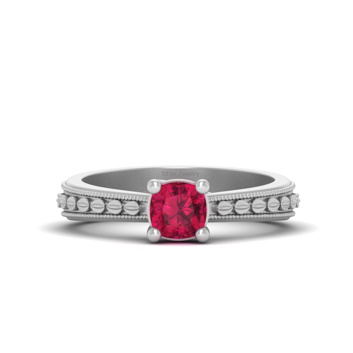 SOLITAIRE RUBY WEDDING RING