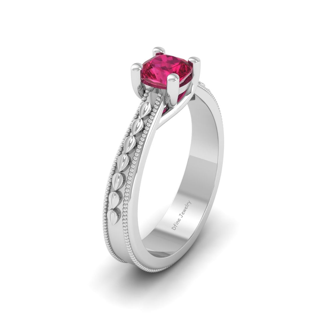 SOLITAIRE RUBY WEDDING RING