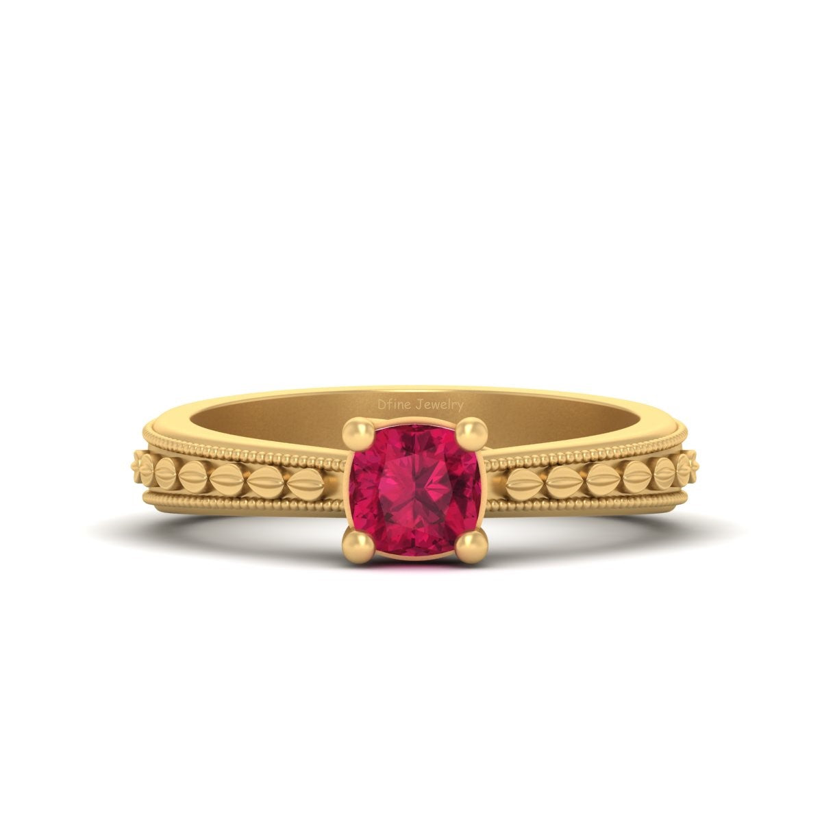 SOLITAIRE RUBY WEDDING RING