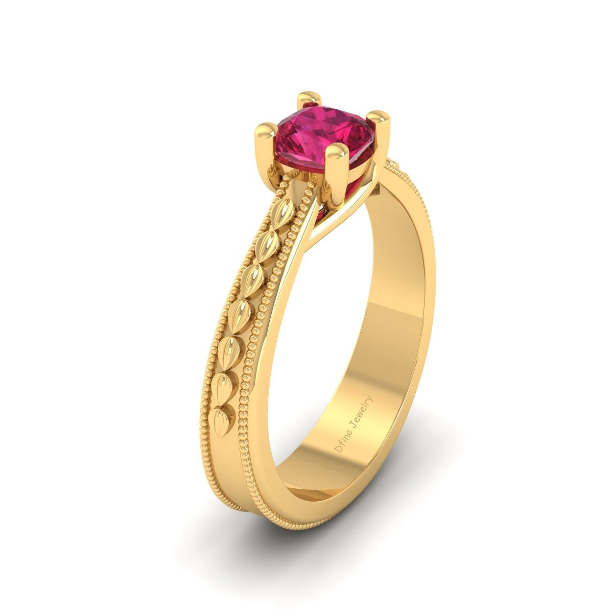 SOLITAIRE RUBY WEDDING RING
