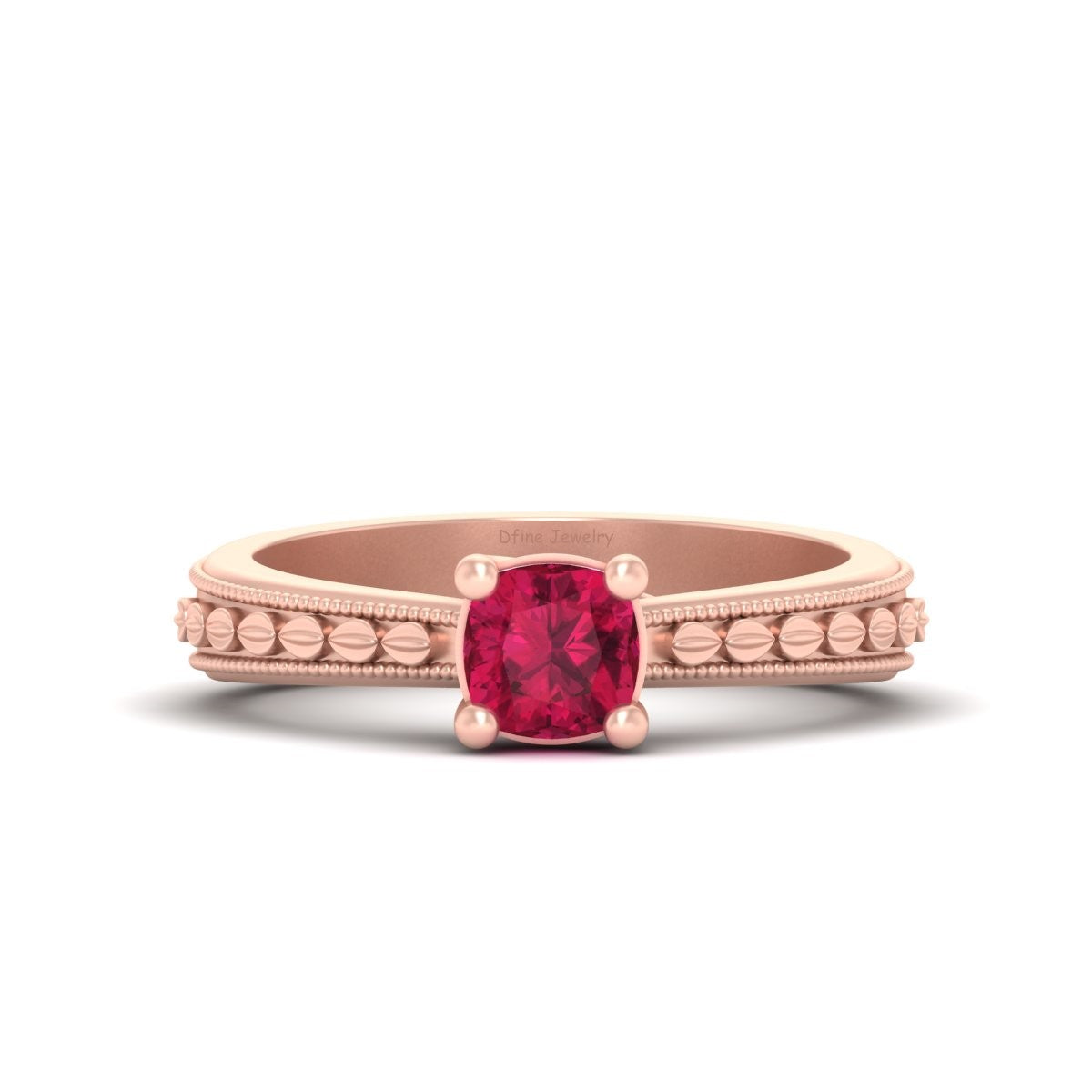 SOLITAIRE RUBY WEDDING RING