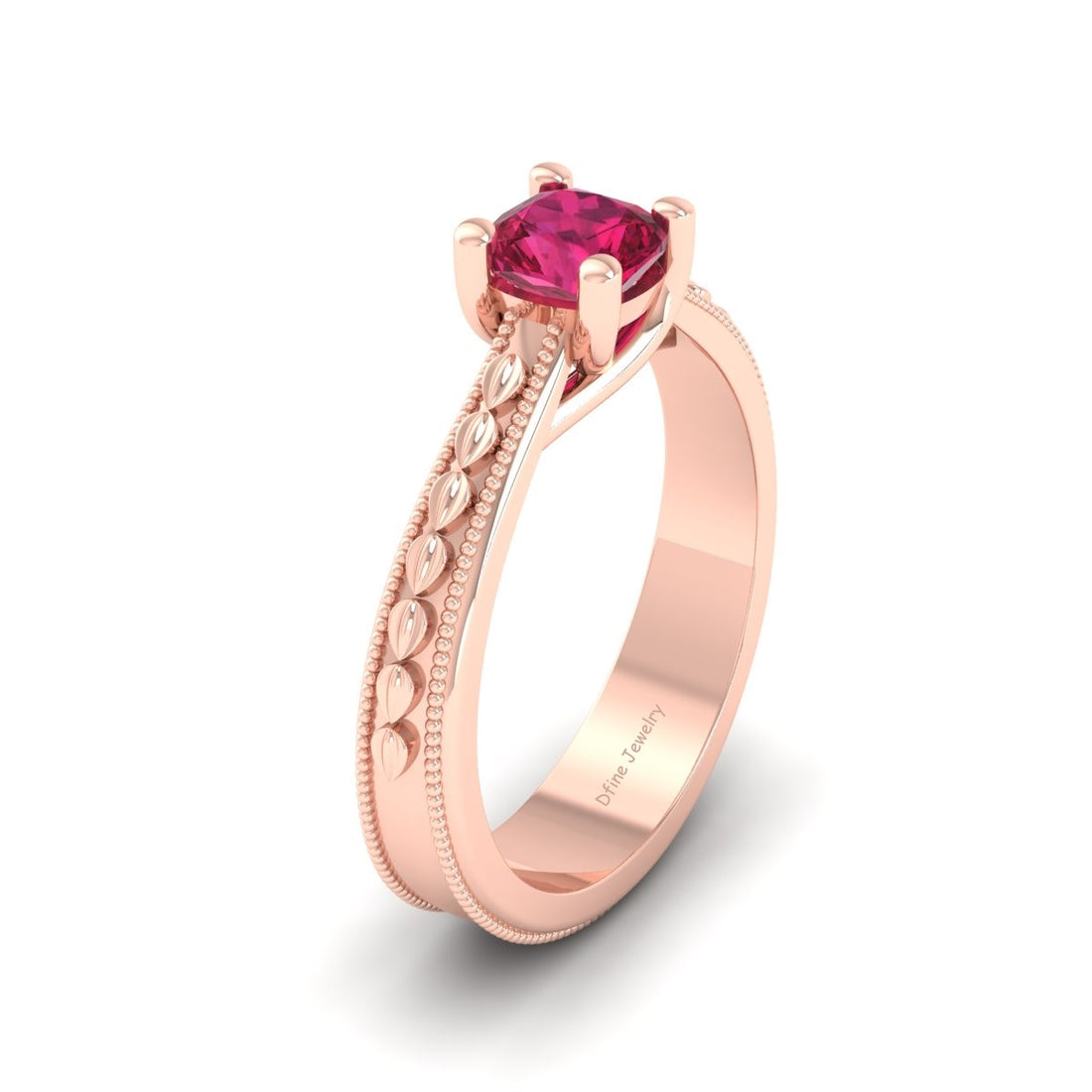 SOLITAIRE RUBY WEDDING RING
