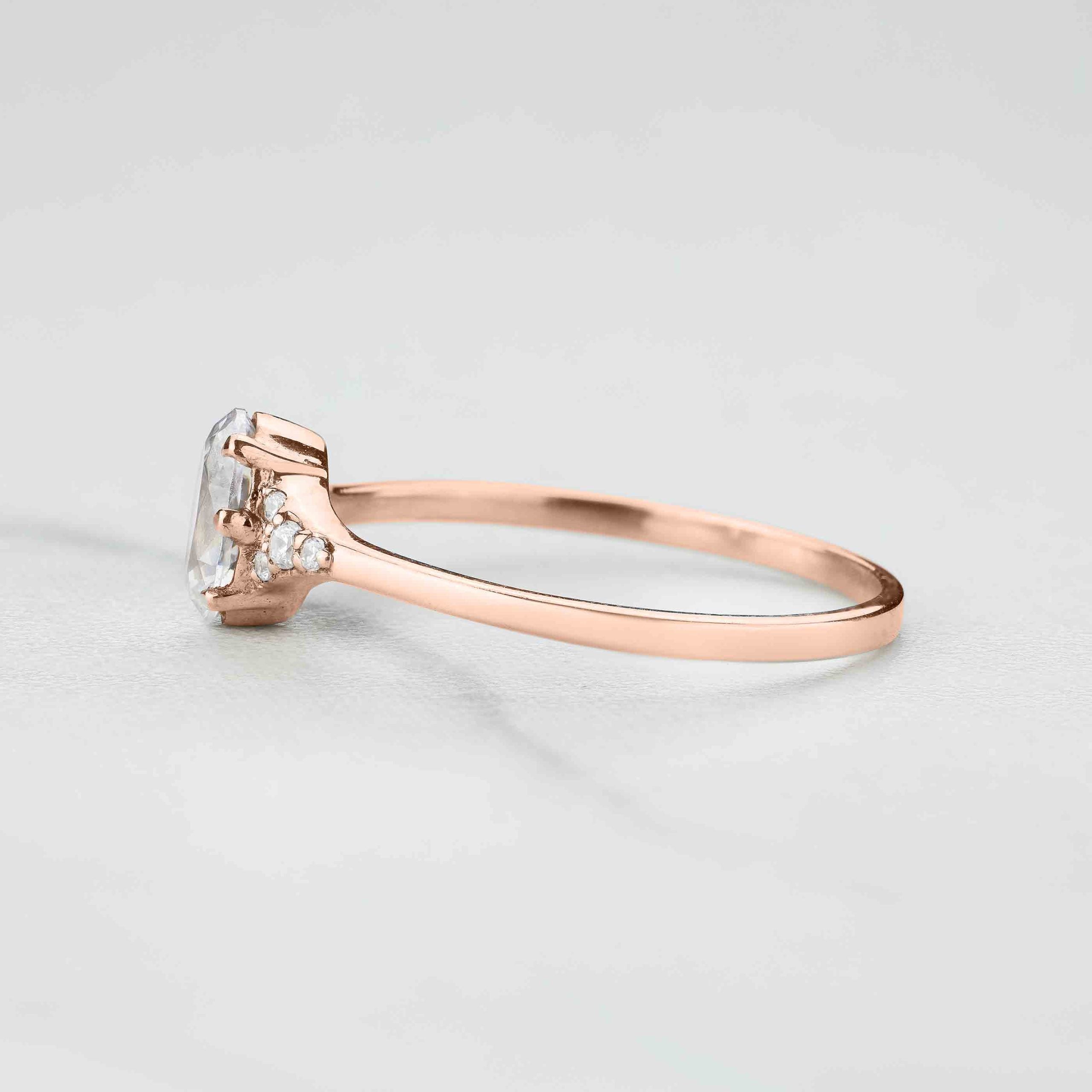 Oval Cut Diamond Engagement Rings Rose Gold White Gold Promise Ring Wedding Anniversary Gift