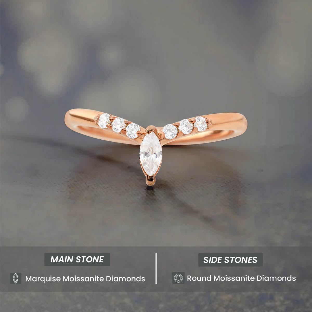 Moissanite Curved Wedding Band Engagement Ring Enhancer