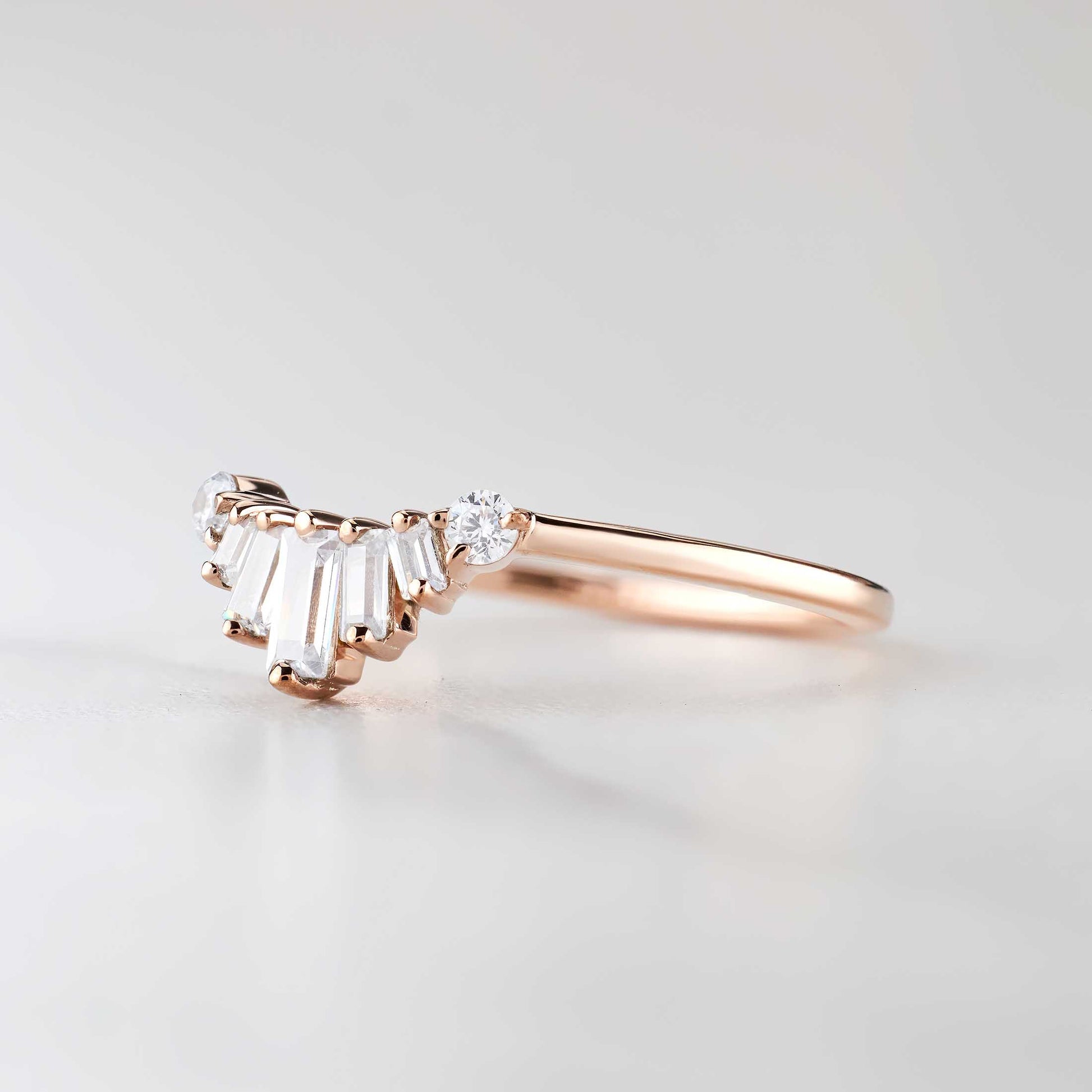 Tiara Wedding Band Ring Enhancer Engagement Stackable Rings 925 Sterling Silver