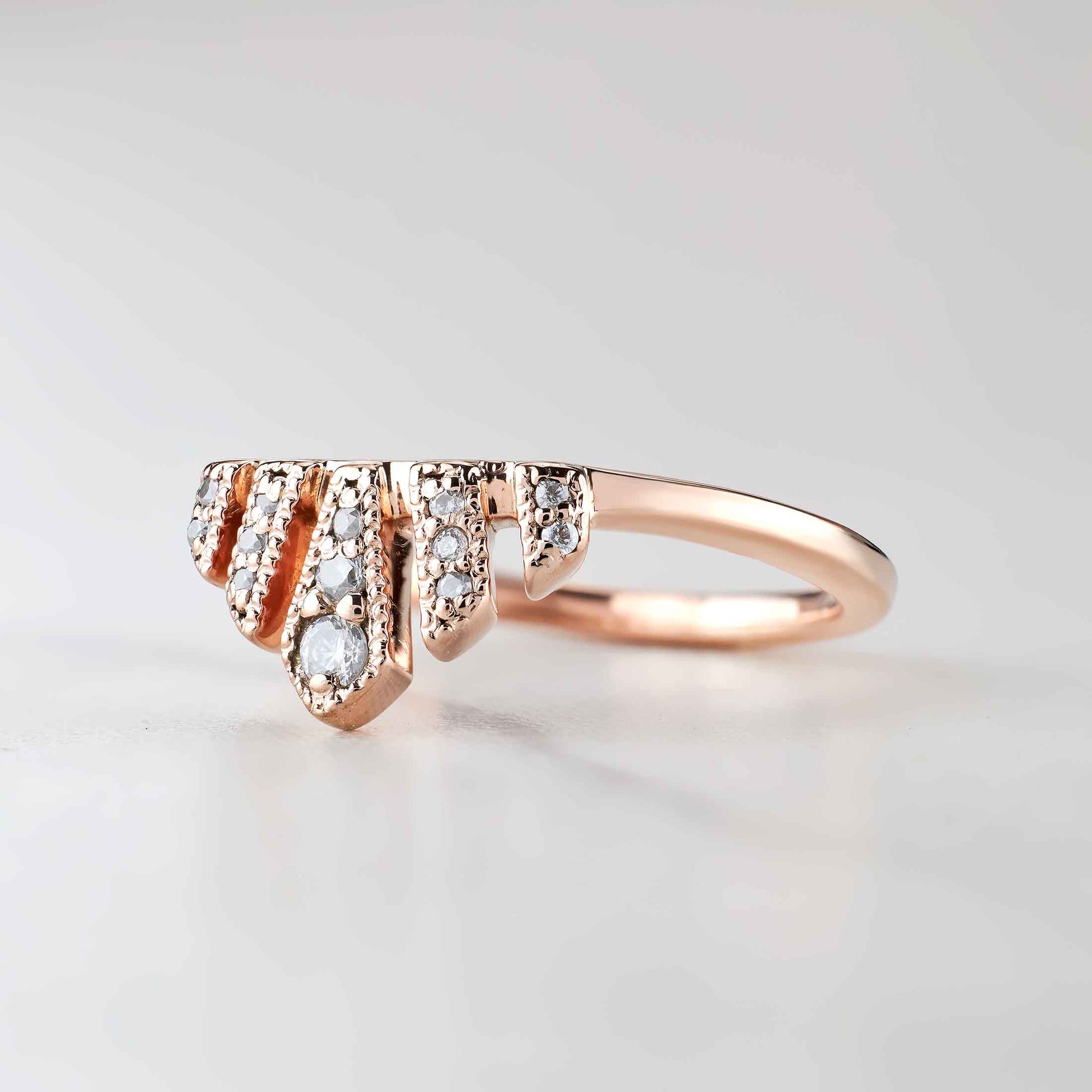 Tiara Engagement Ring Women Wedding Band AAA CZ Crown Promise Ring