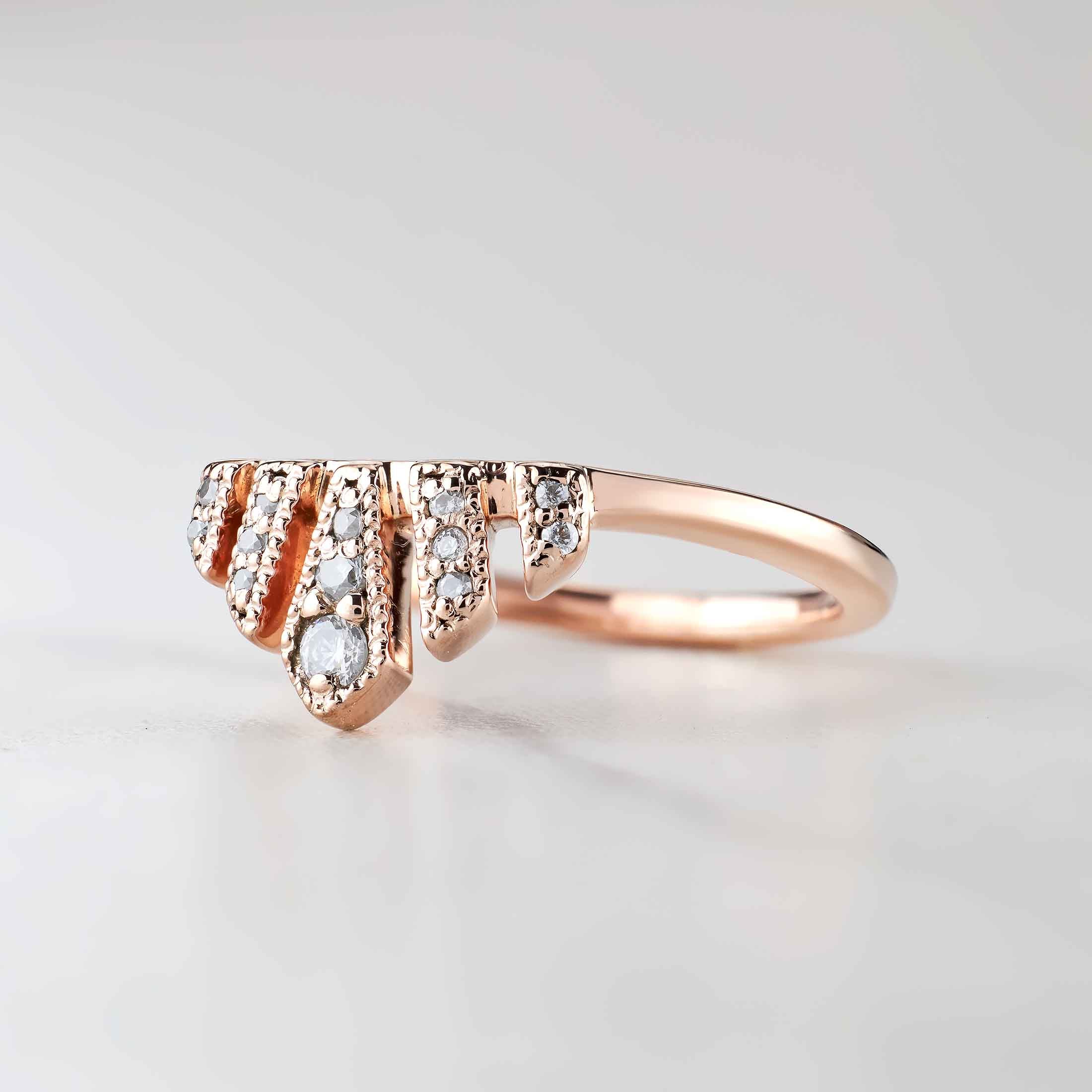 Tiara Engagement Ring Women Wedding Band AAA CZ Crown Promise Ring