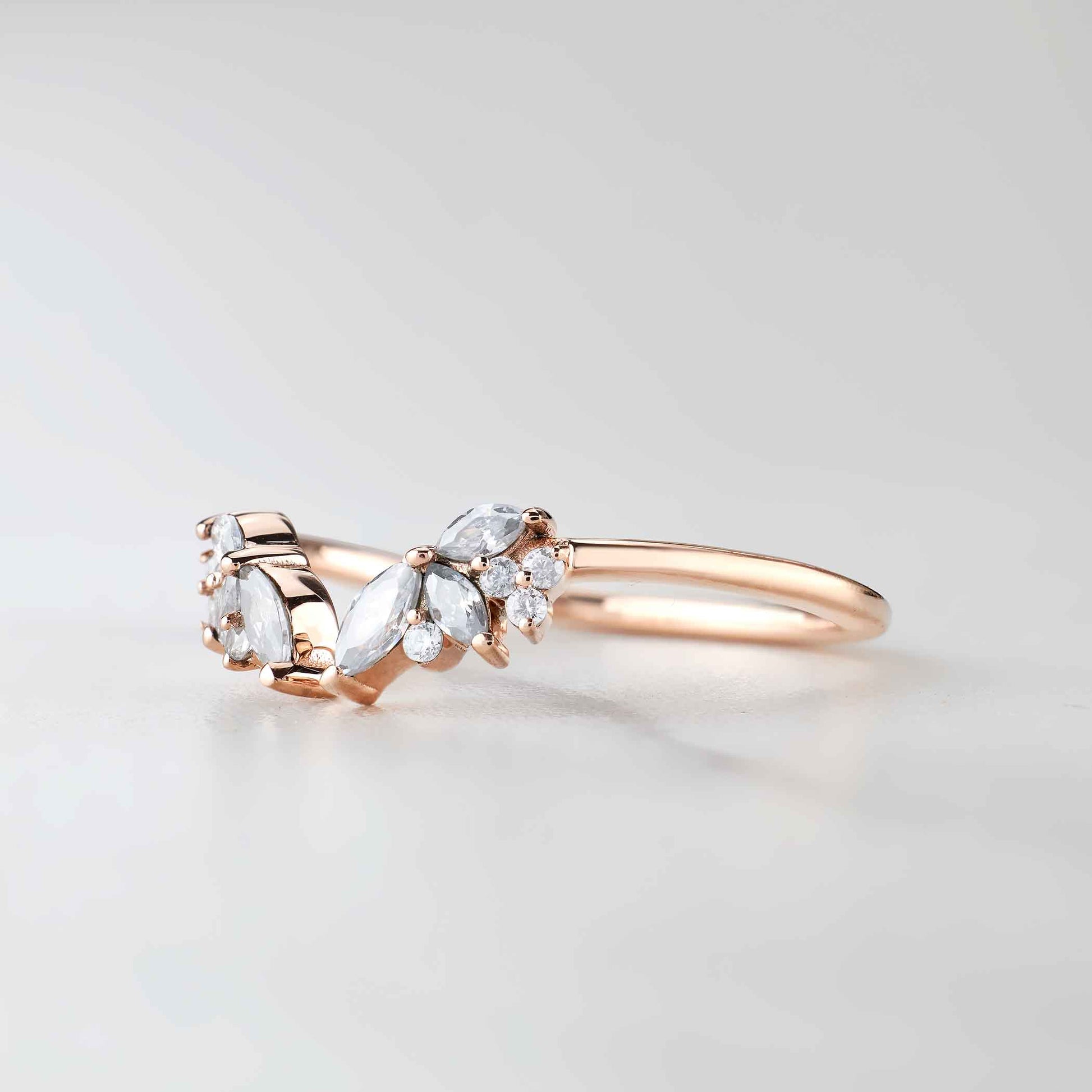 Open Wedding Ring Enhancer AAA CZ Diamond Stacking Band