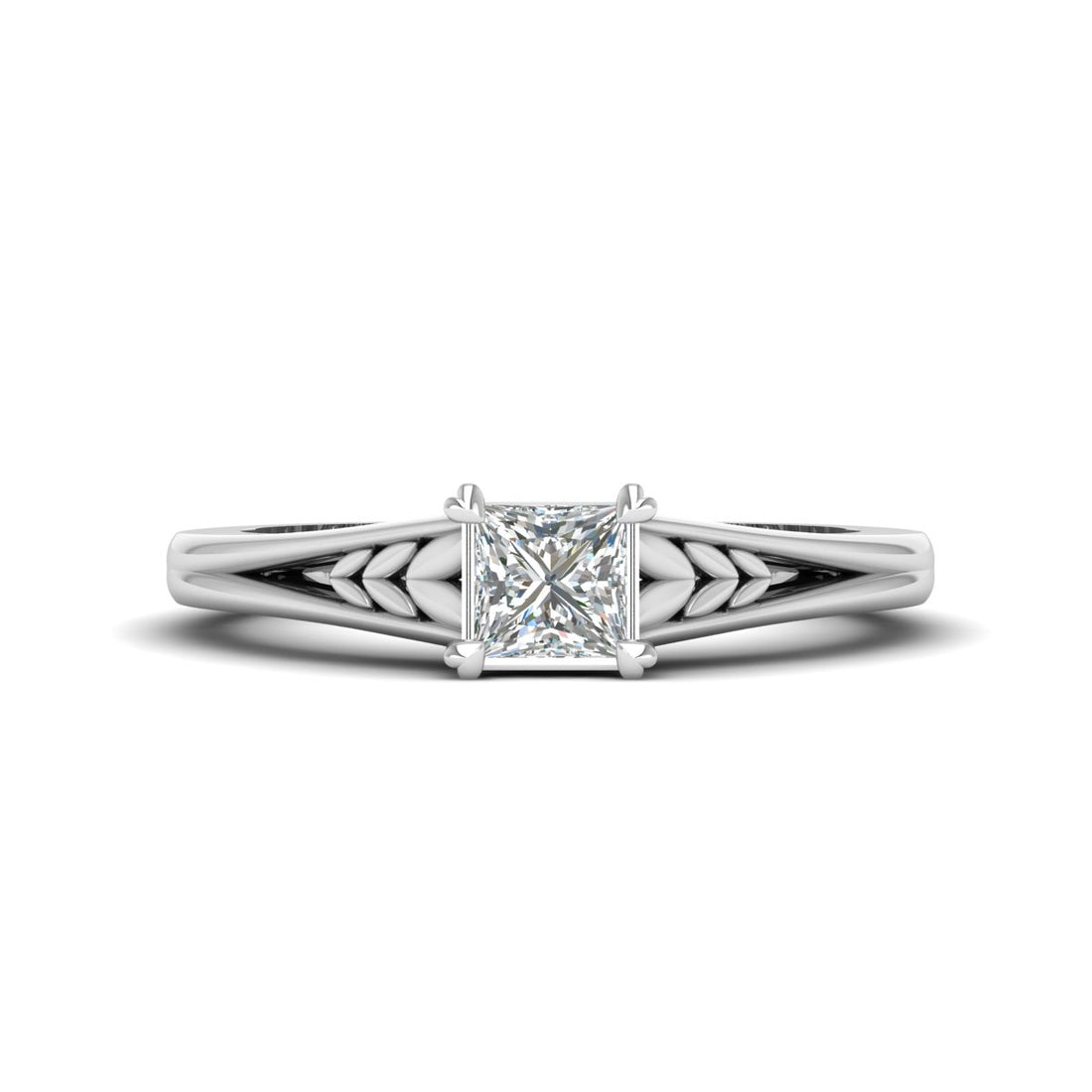 PRINCESS DIAMOND WEDDING RING