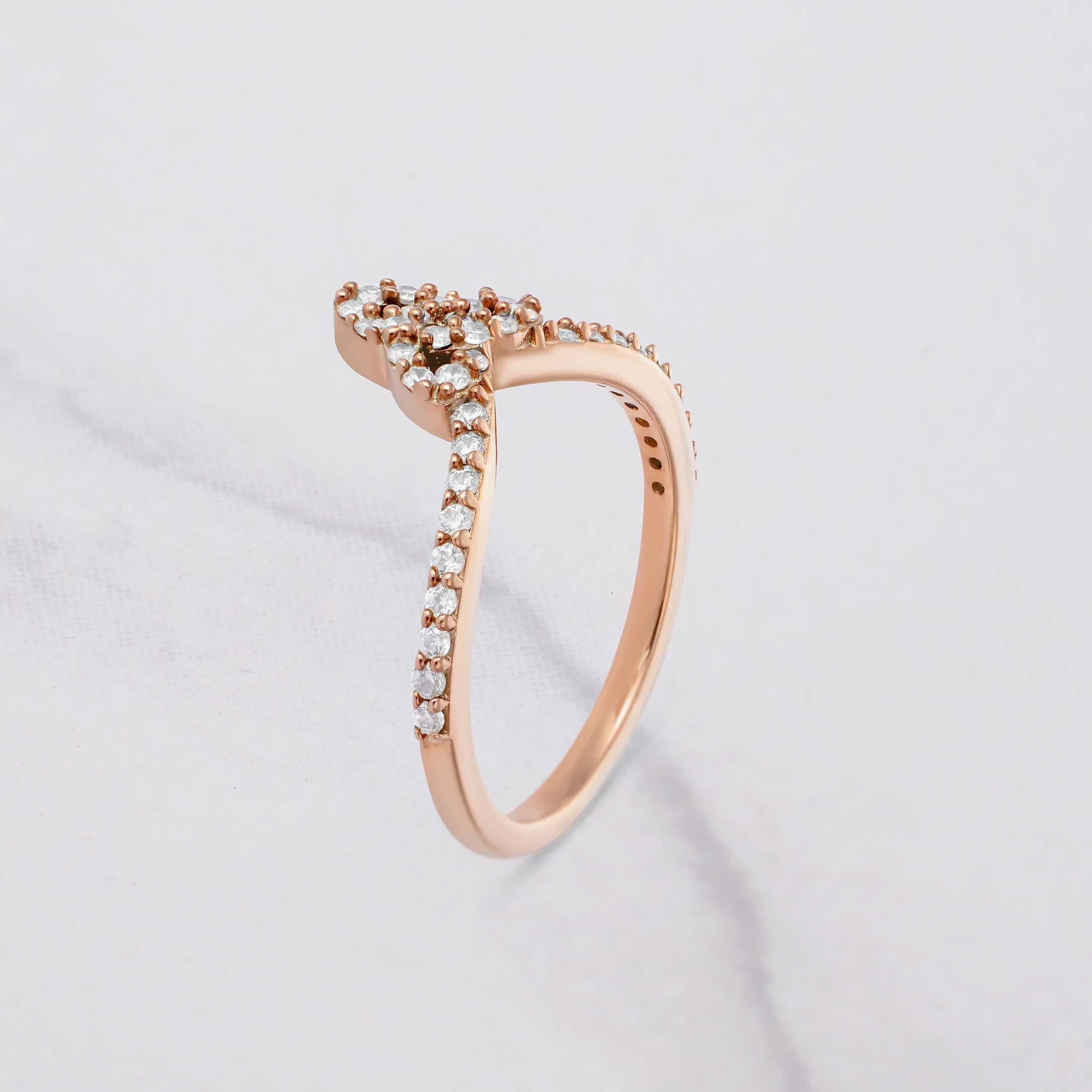 Celtic Trinity Ring Enhancer Moissanite Diamond Curved Wedding Band White Gold Rose Gold Stacking