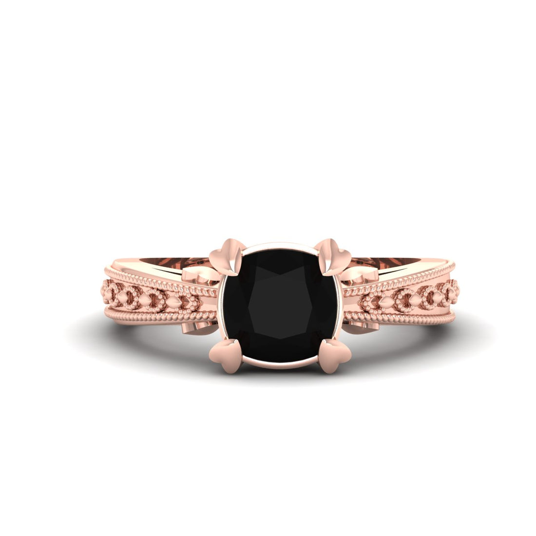 SOLITAIRE ONYX ENGAGEMENT RING