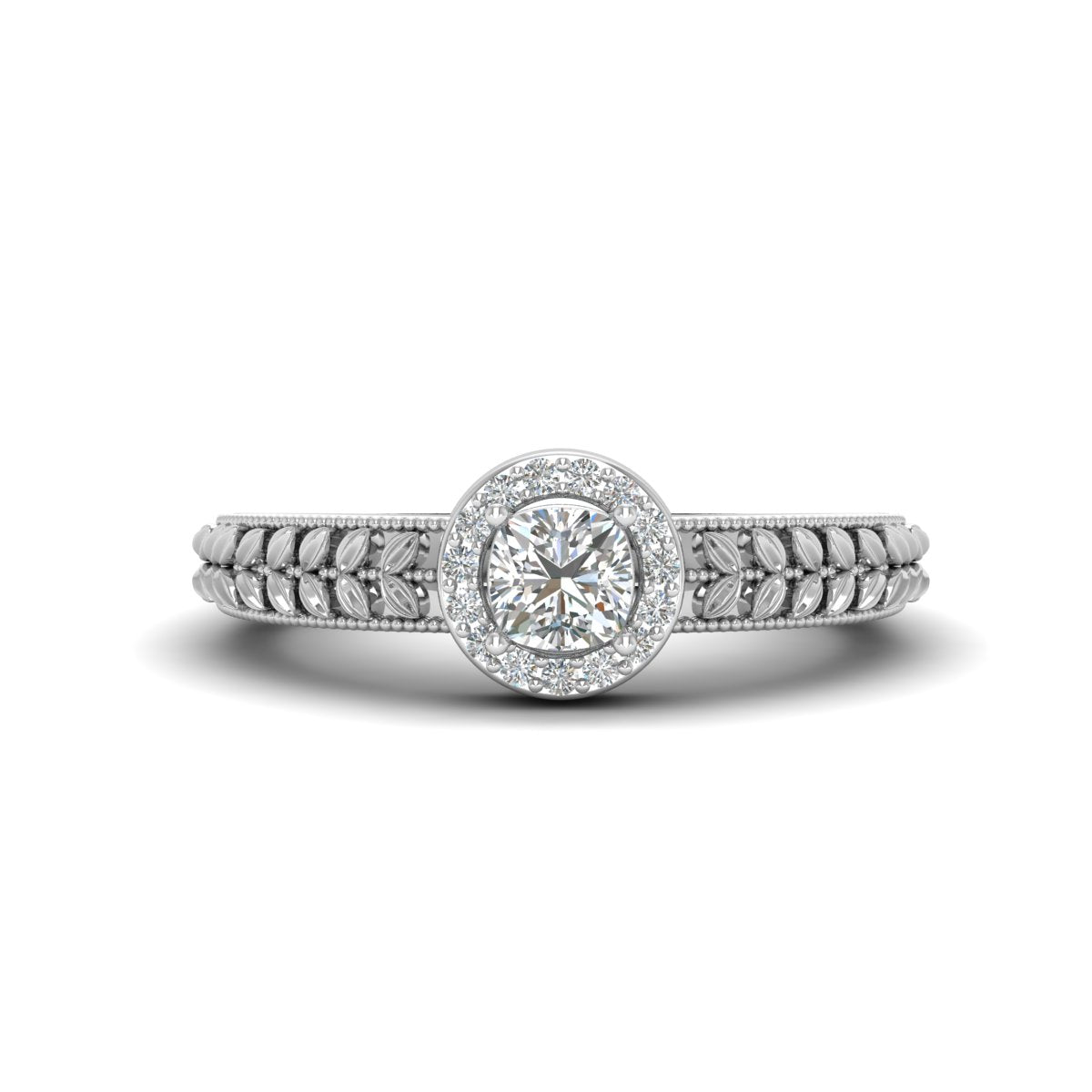 DIAMOND HALO ENGAGEMENT RING