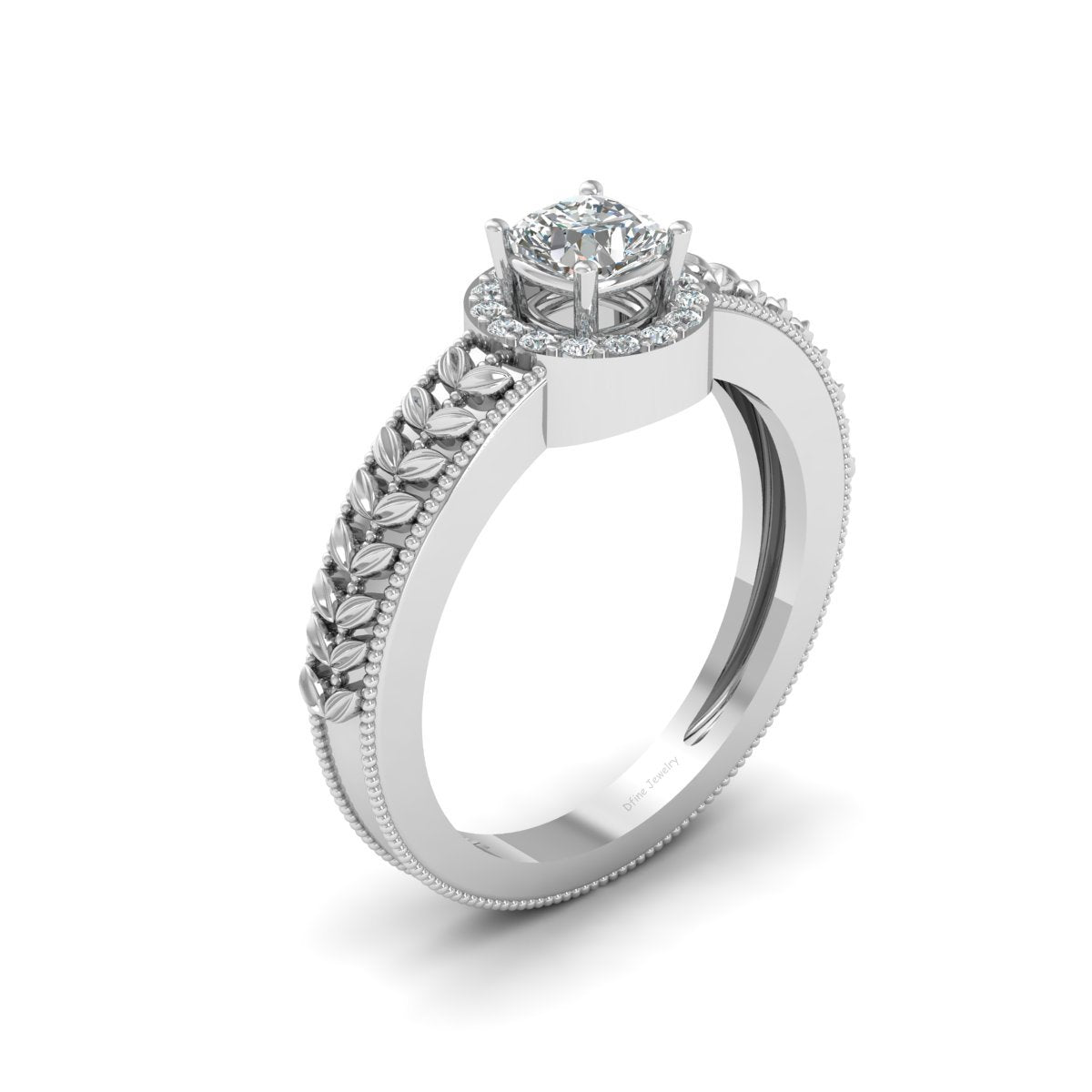DIAMOND HALO ENGAGEMENT RING