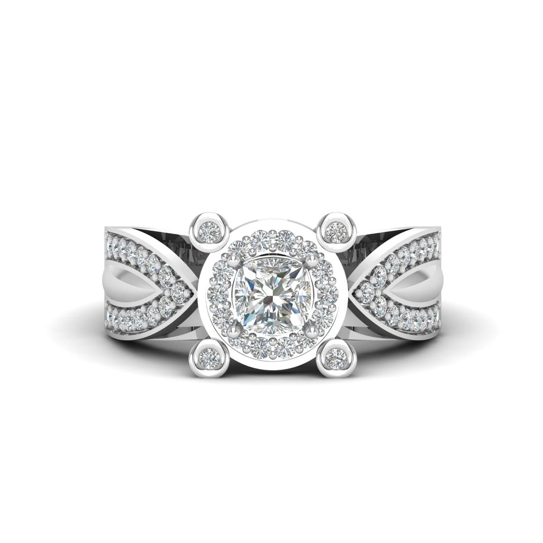 DIAMOND HALO WEDDING RING