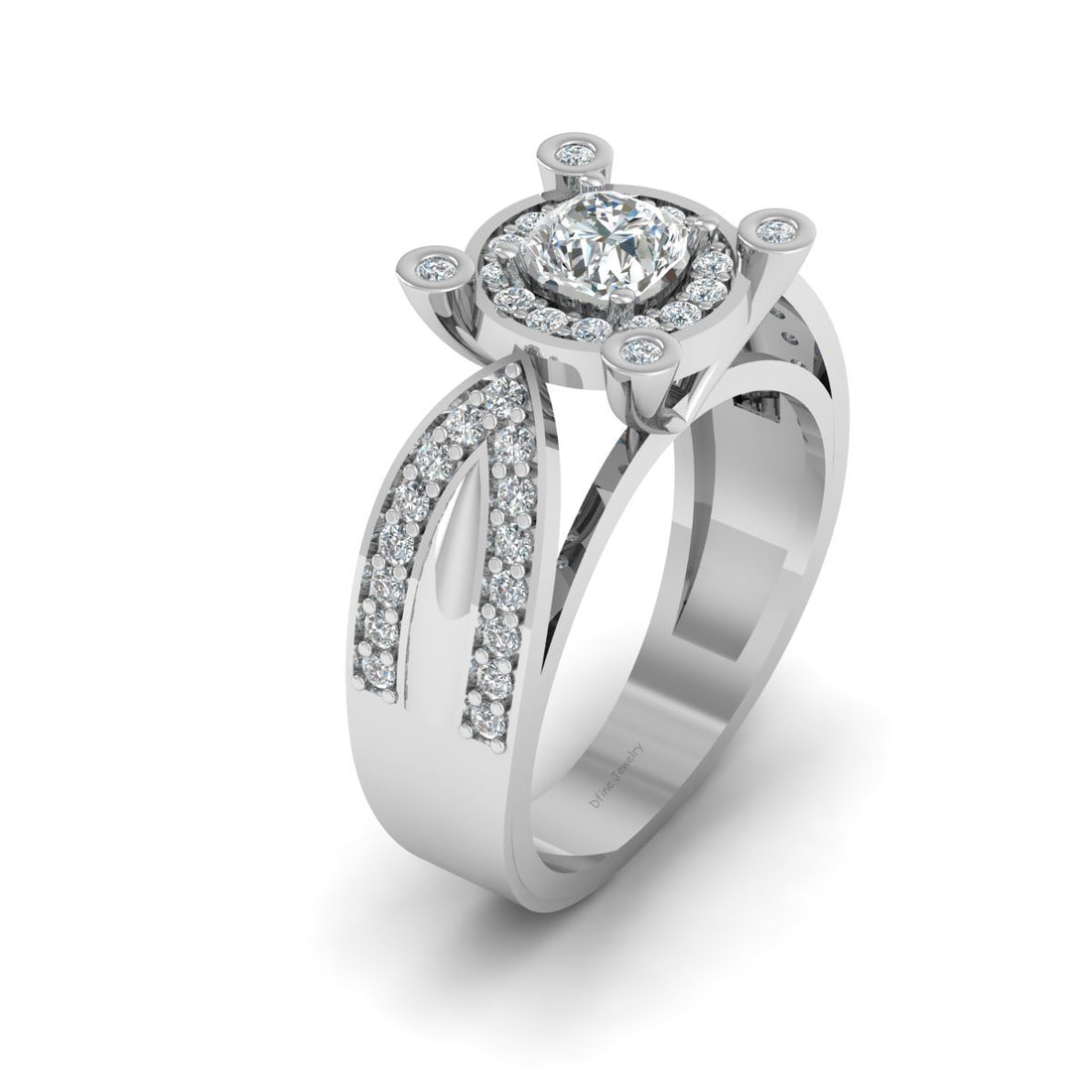 DIAMOND HALO WEDDING RING