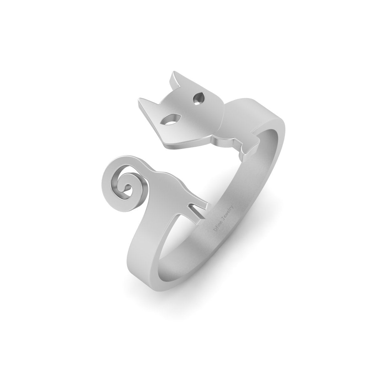 SILVER LITTLE CAT RING
