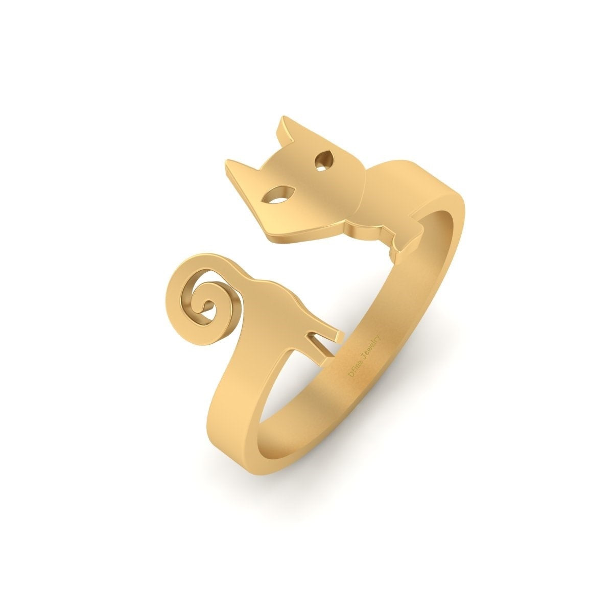 SILVER LITTLE CAT RING