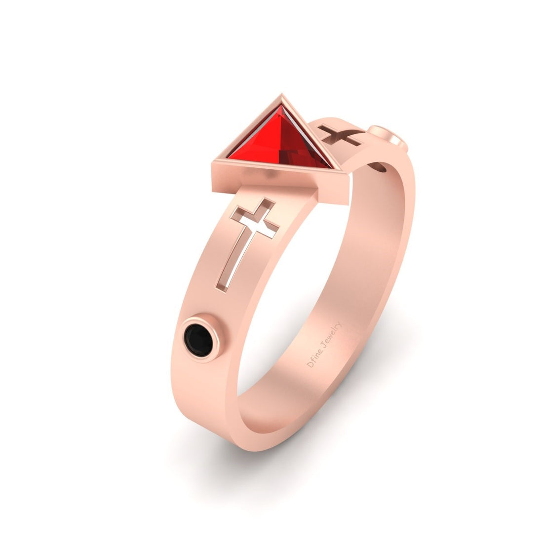 ROSE GOLD HOLY CROSS RING