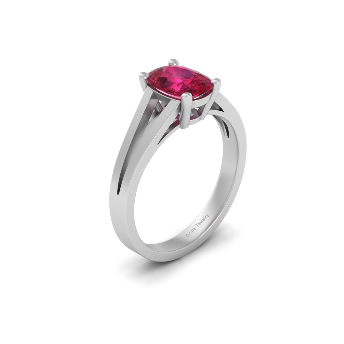 SOLITAIRE RUBY WEDDING RING