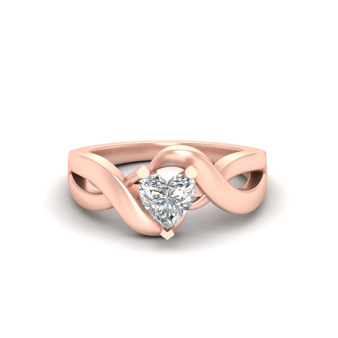 SOLITAIRE DIAMOND HEART RING