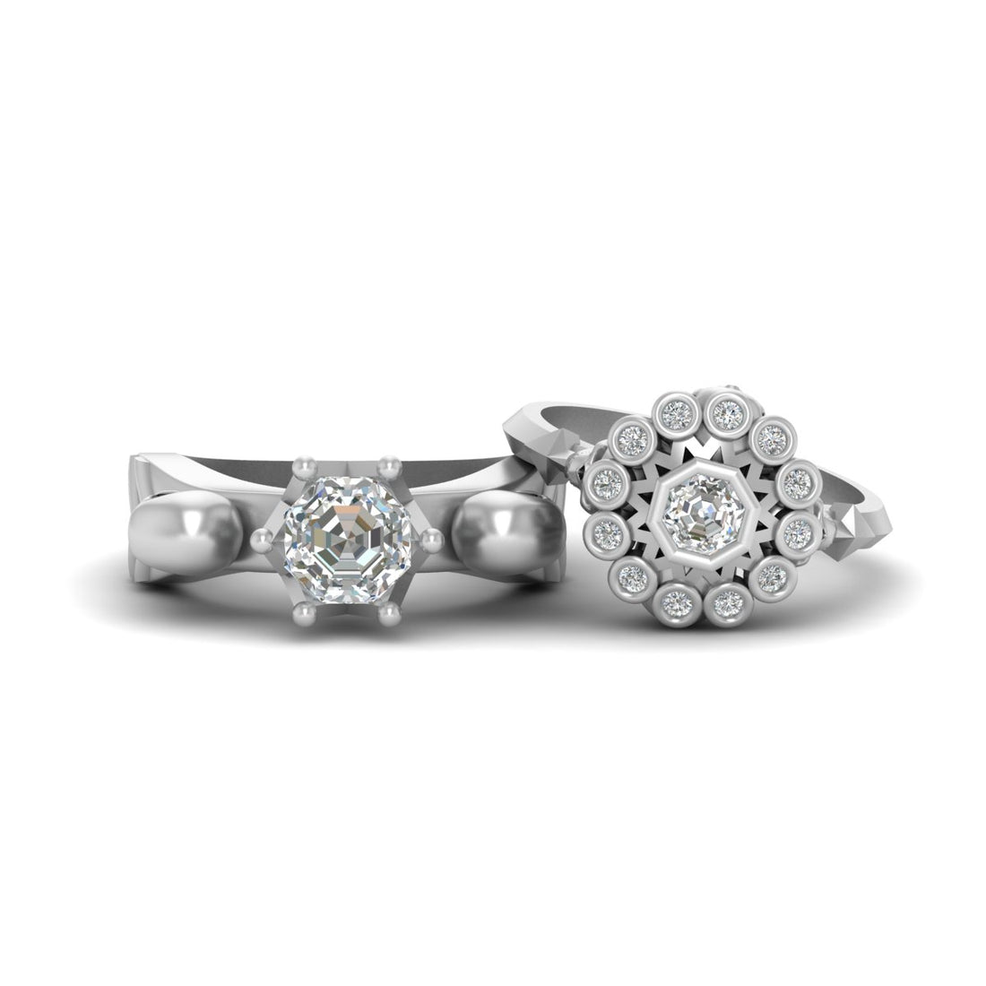 Diamond Skull Ring For Couple