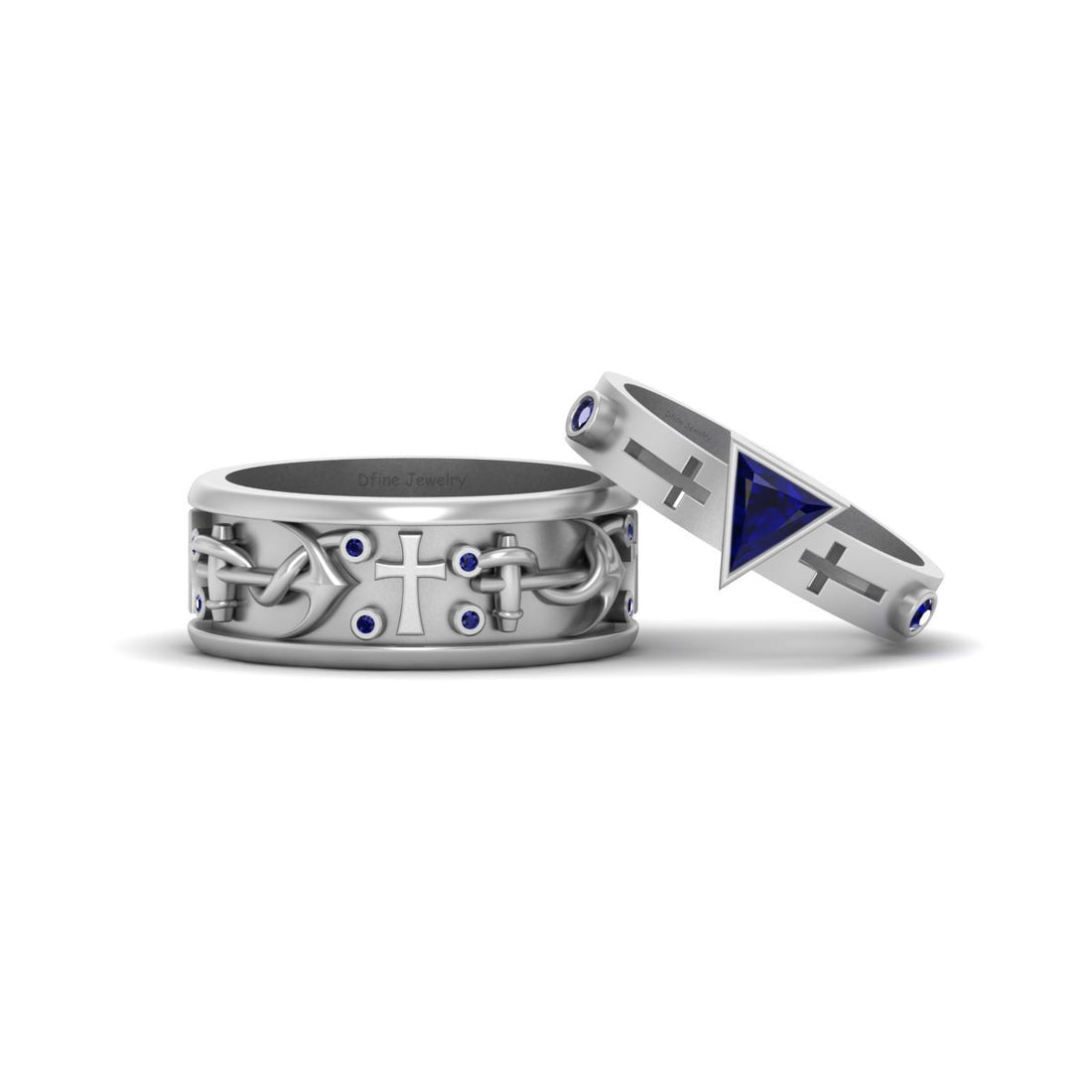 Matching Cross Wedding Rings