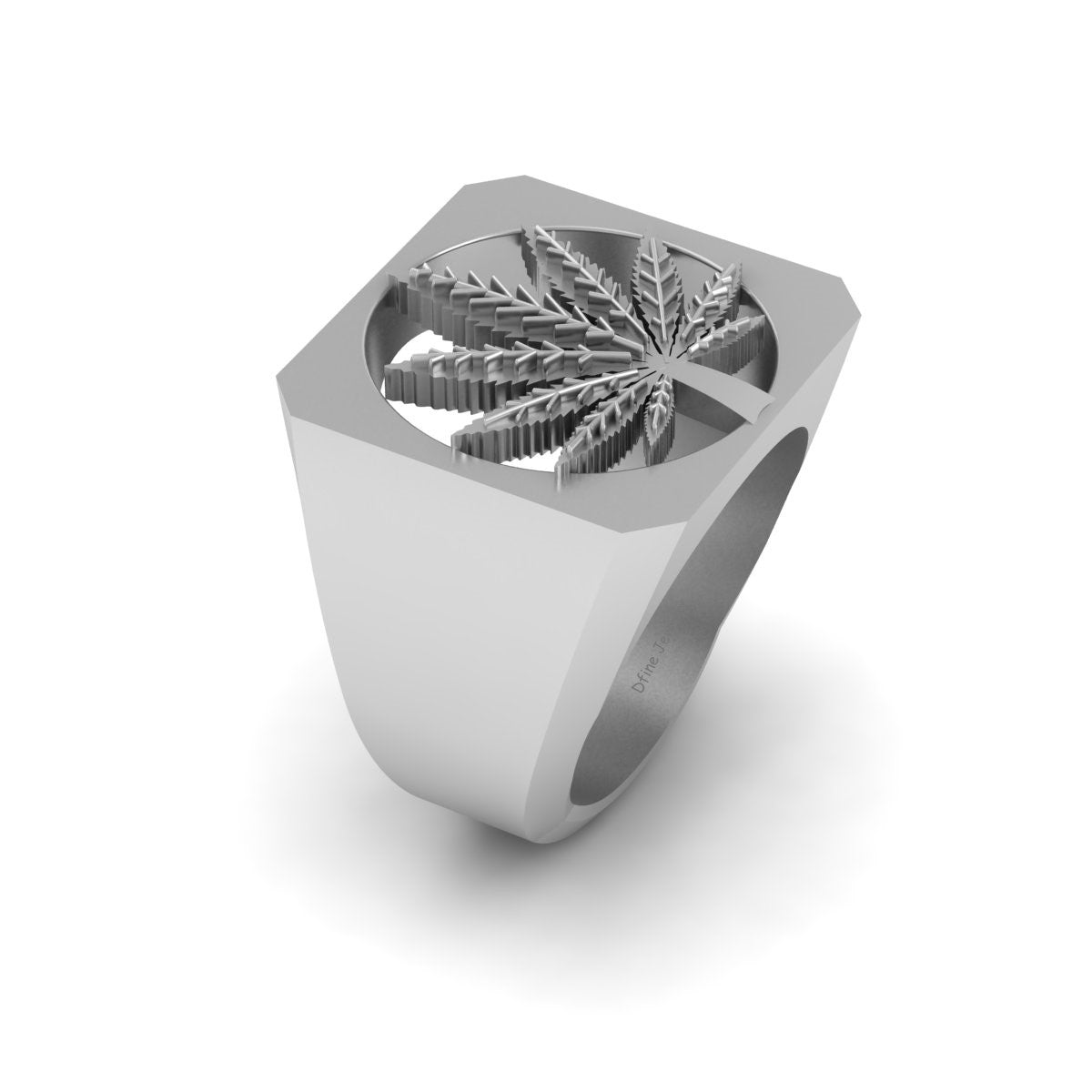 Marijuana Rings Set Engagement Wedding Couple Matching His and Her