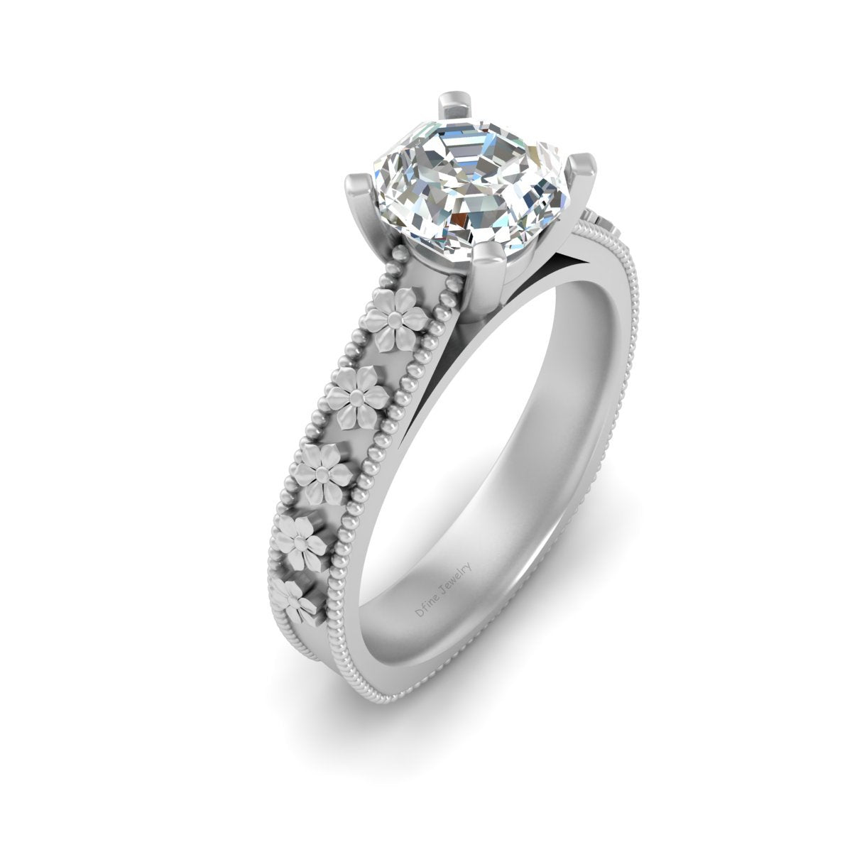 FLORAL ART NOUVEAU RING