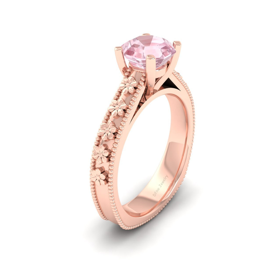 ROSE QUARTZ ENGAGEMENT RING