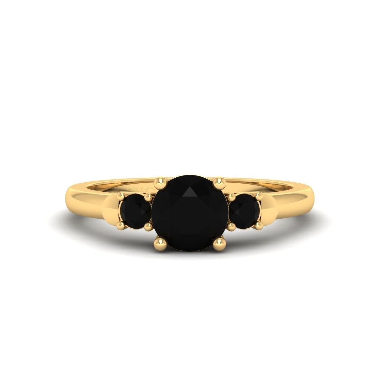 1.30TCW Black Onyx Engagement Ring