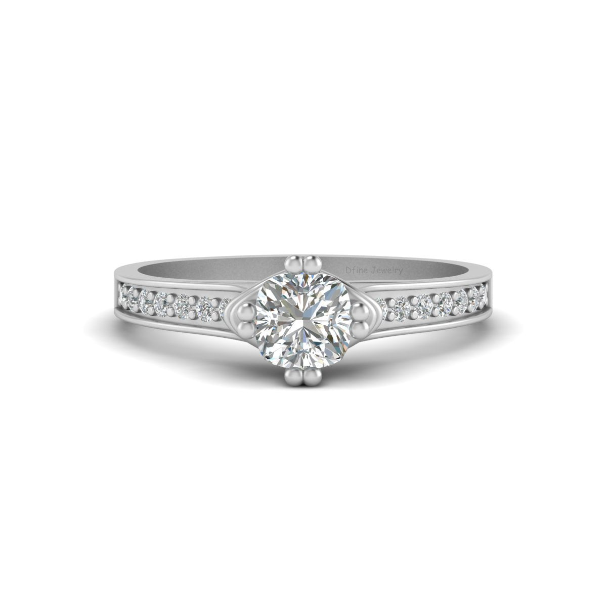 BASE WAVY DESIGN ENGAGEMENT RING